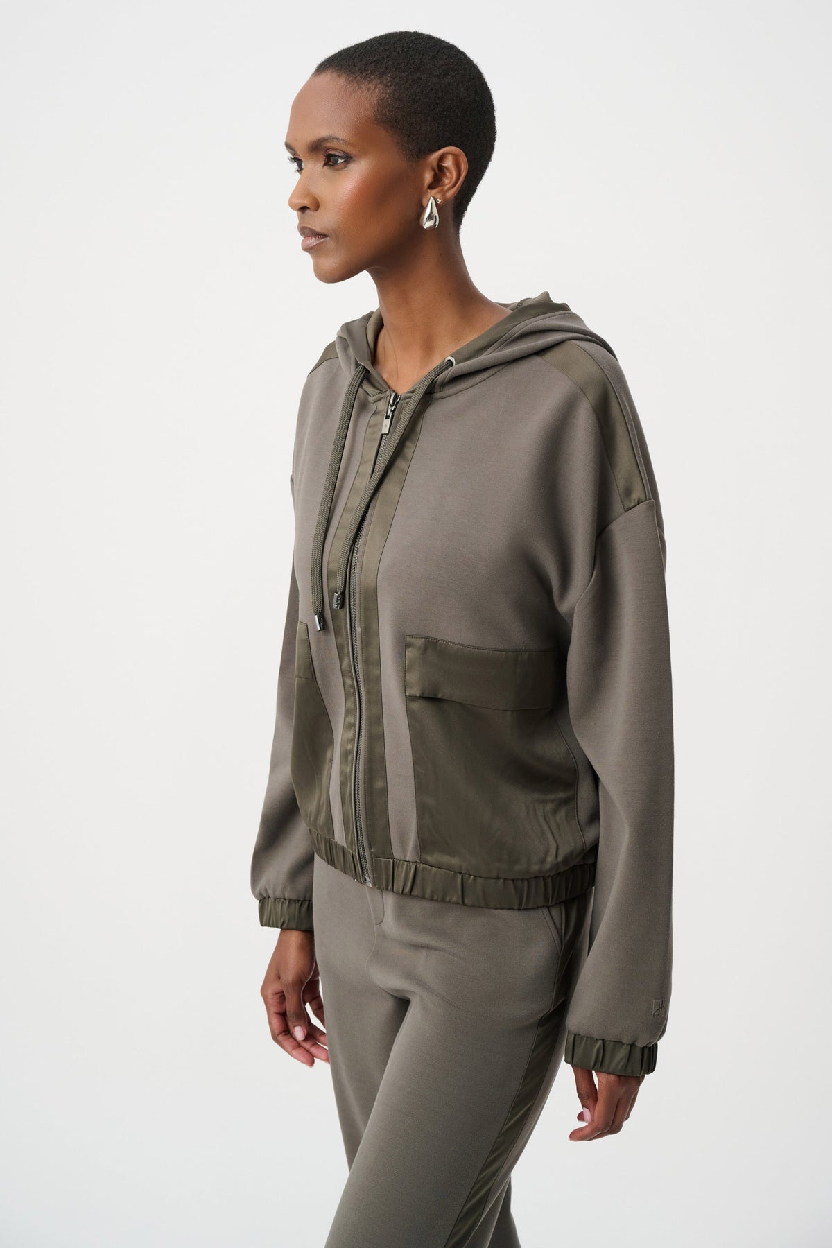 Joseph Ribkoff Satin Hooded Jersey - Style 263624