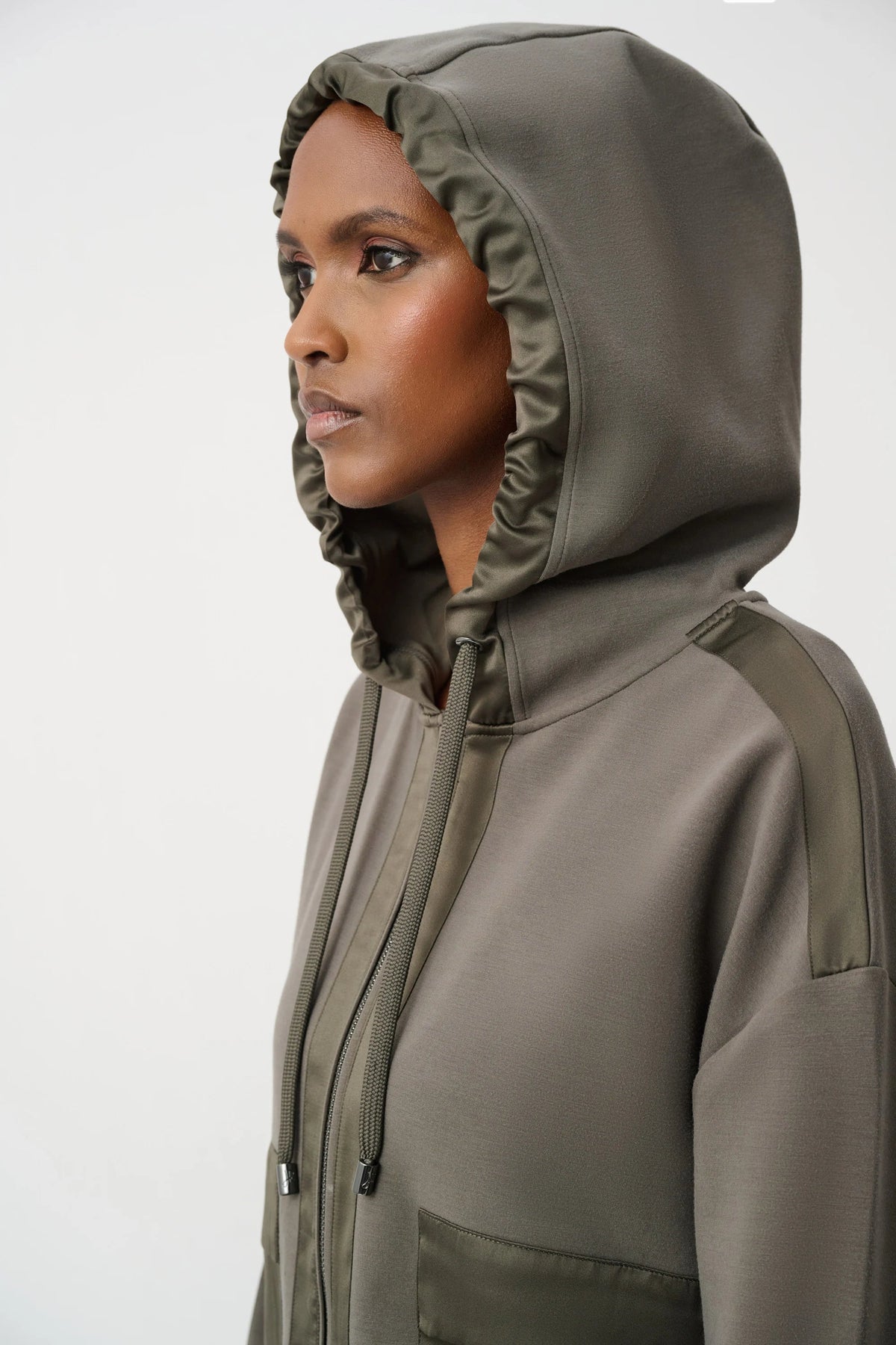 Joseph Ribkoff Satin Hooded Jersey - Style 263624