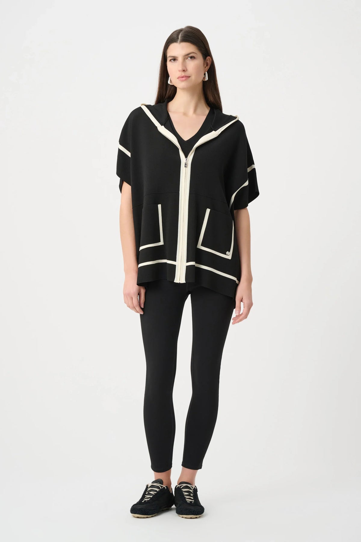 Joseph Ribkoff Hooded Boxy Jacket - Style 263639