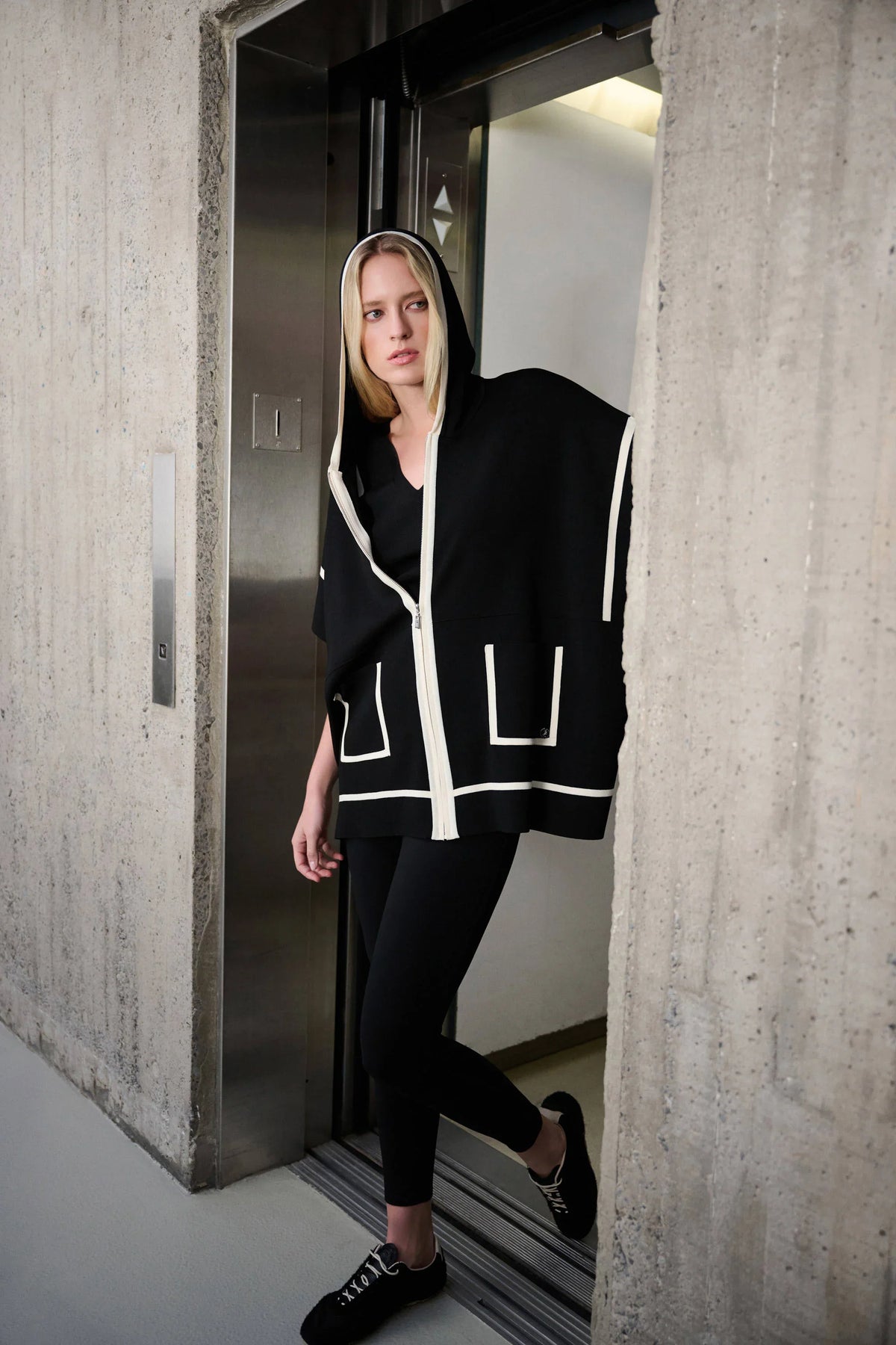 Joseph Ribkoff Hooded Boxy Jacket - Style 263639