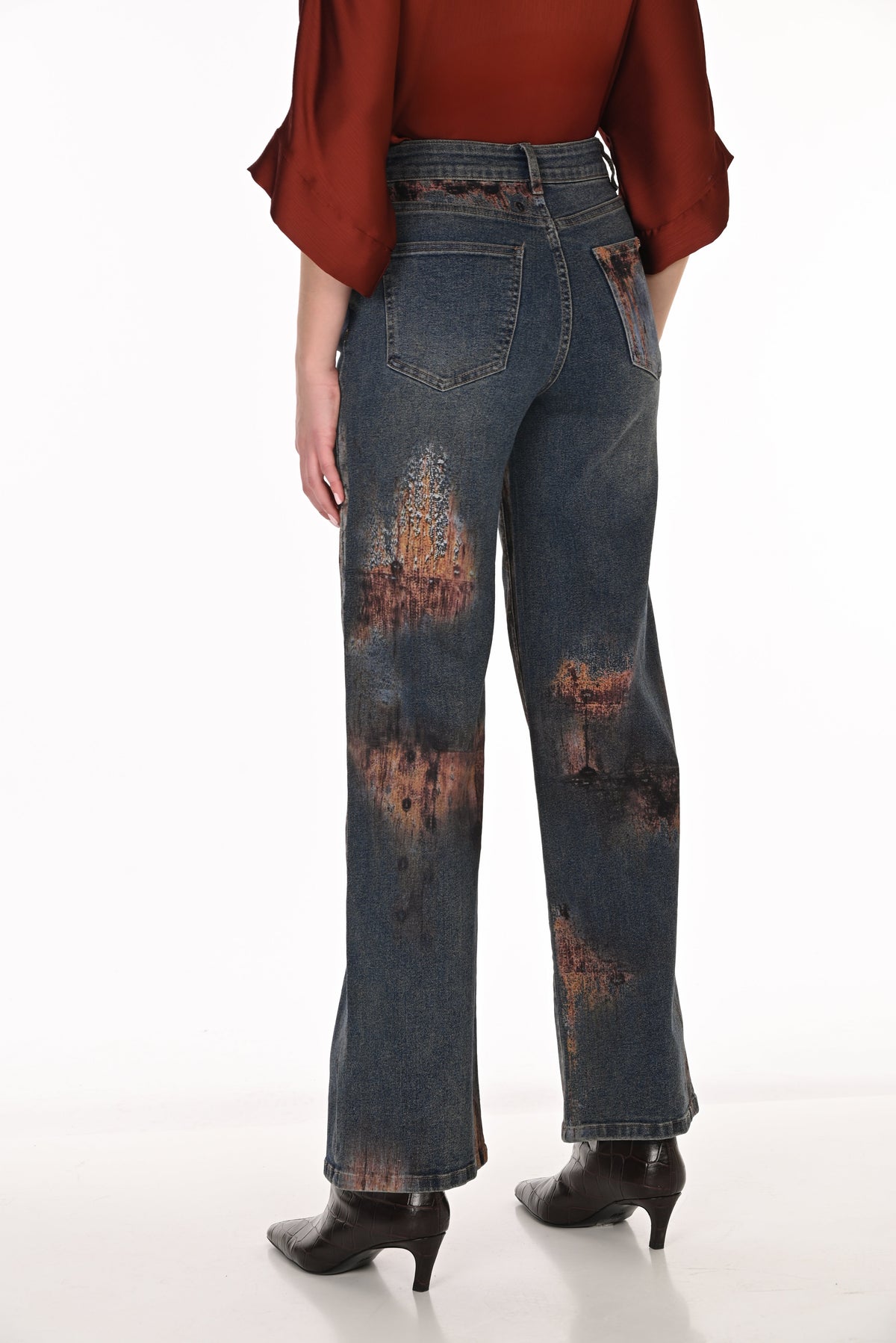 Frank Lyman Straight Leg Print Jean - Style 263743