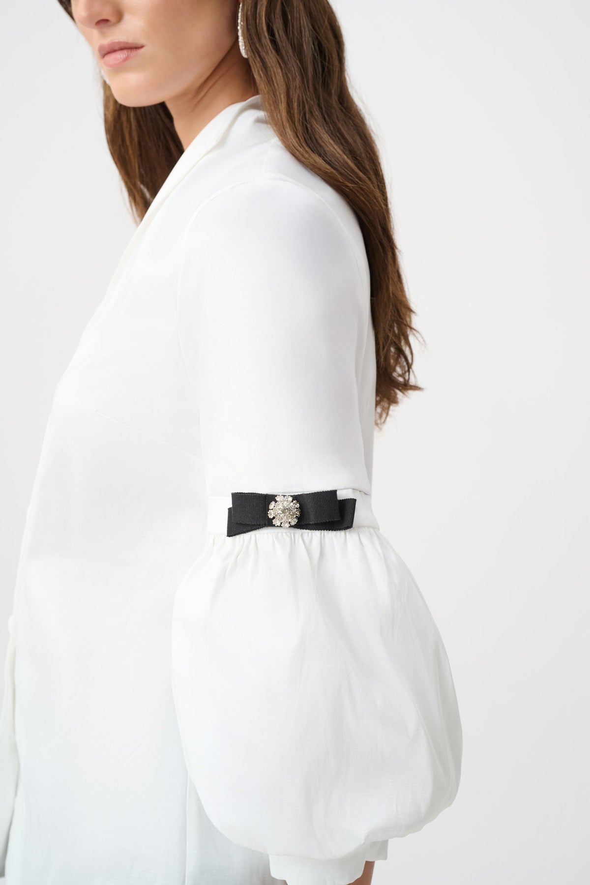 Joseph Ribkoff Stretch Taffeta Fitted Blouse - Style 263744