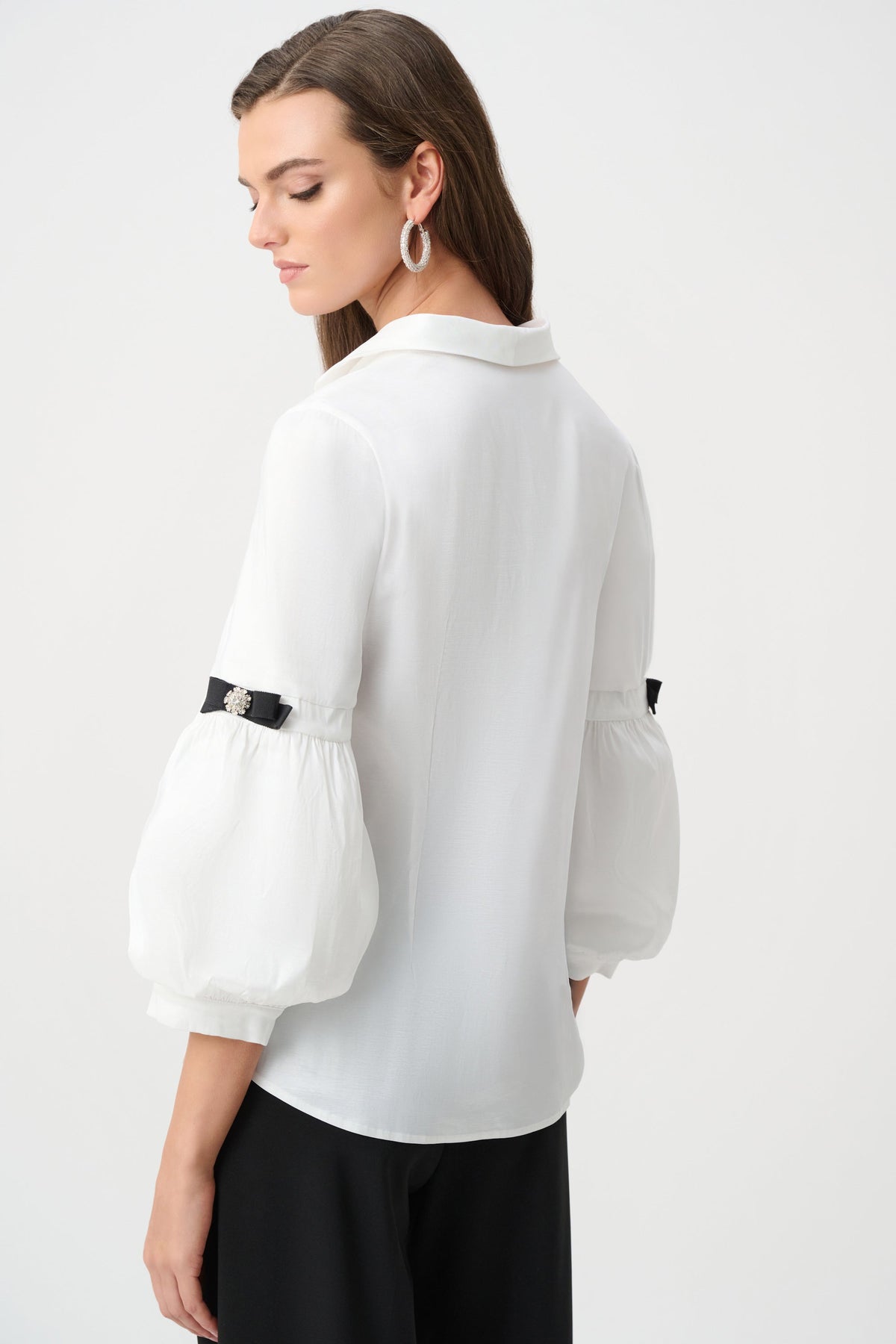 Joseph Ribkoff Stretch Taffeta Fitted Blouse - Style 263744