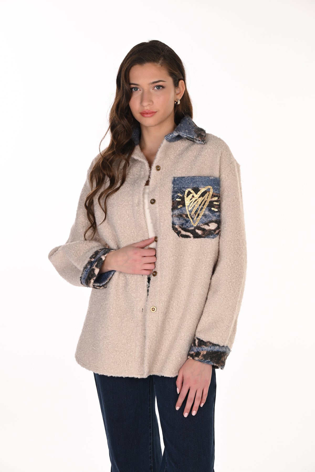 Frank Lyman Button Front Shacket - Style 263788