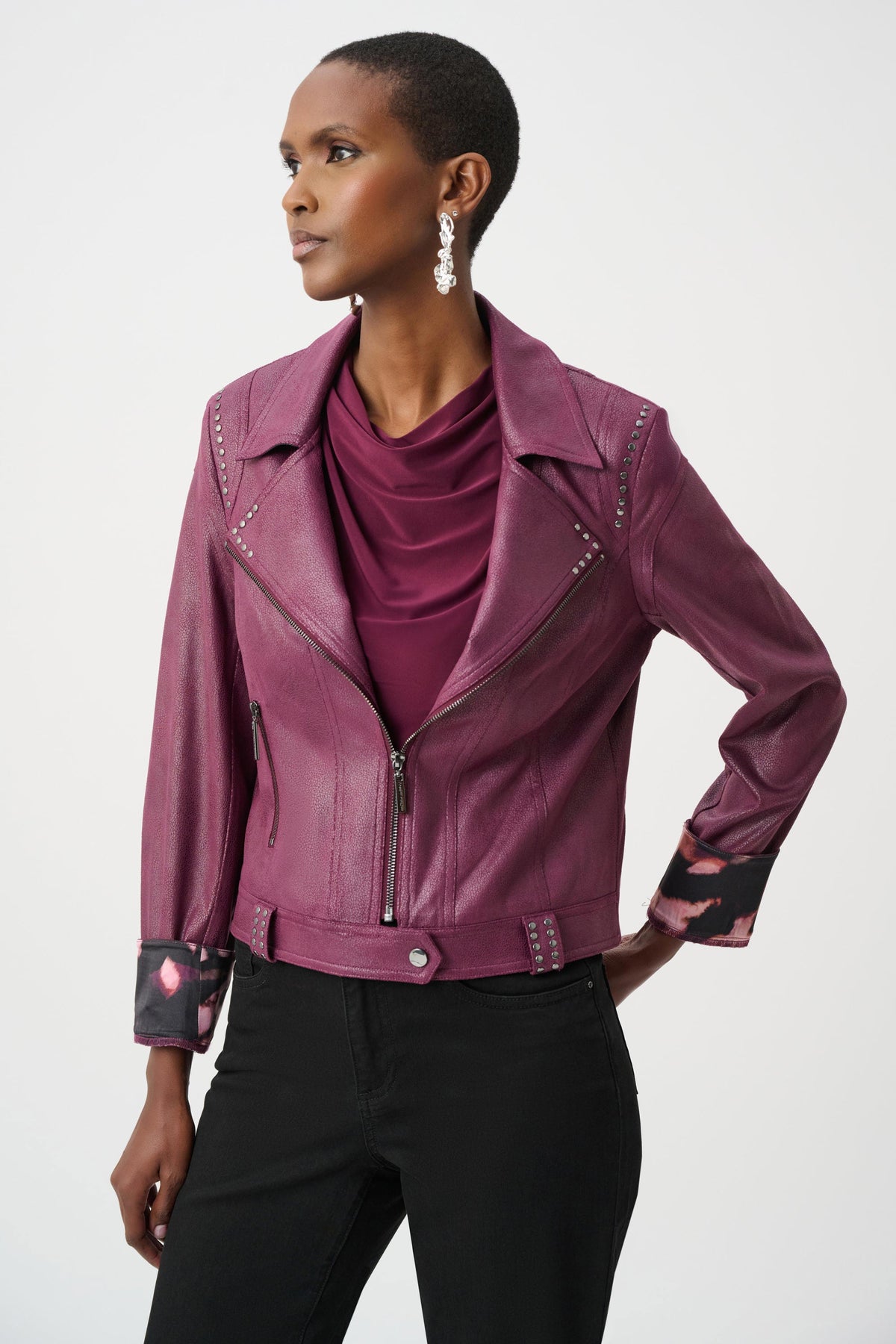 Joseph Ribkoff Faux Suede Fitted Jacket - Style 263907