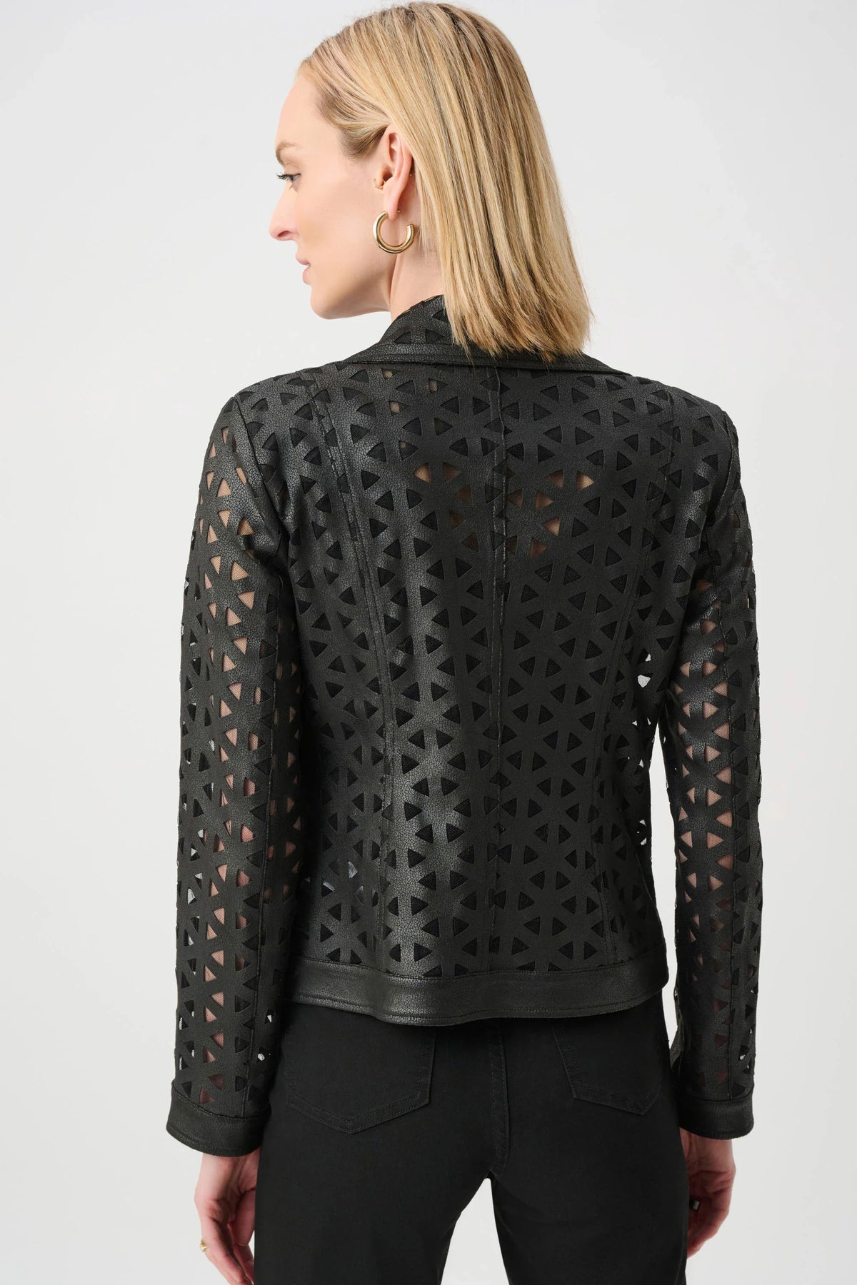 Joseph Ribkoff Faux Suede Mesh Jacket - Style 263910