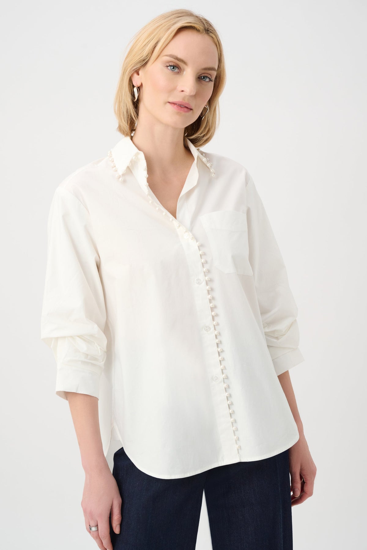 Joseph Ribkoff Cotton Poplin Pearl - Style 263923