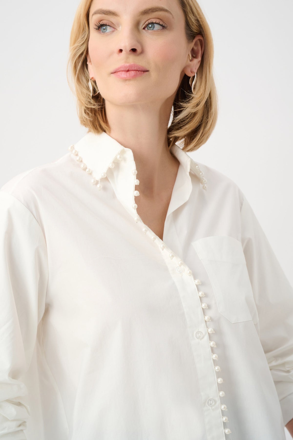 Joseph Ribkoff Cotton Poplin Pearl - Style 263923