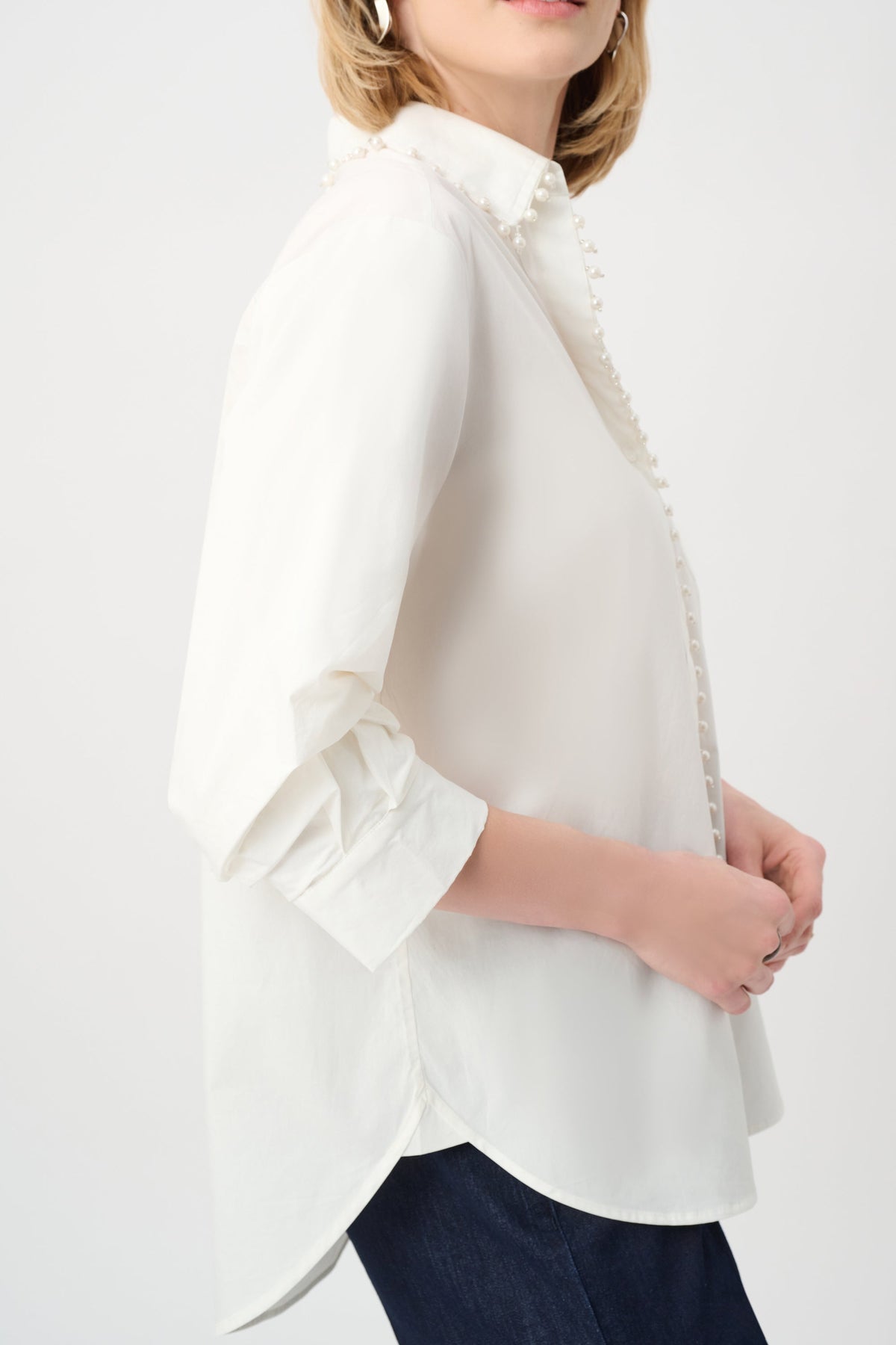 Joseph Ribkoff Cotton Poplin Pearl - Style 263923
