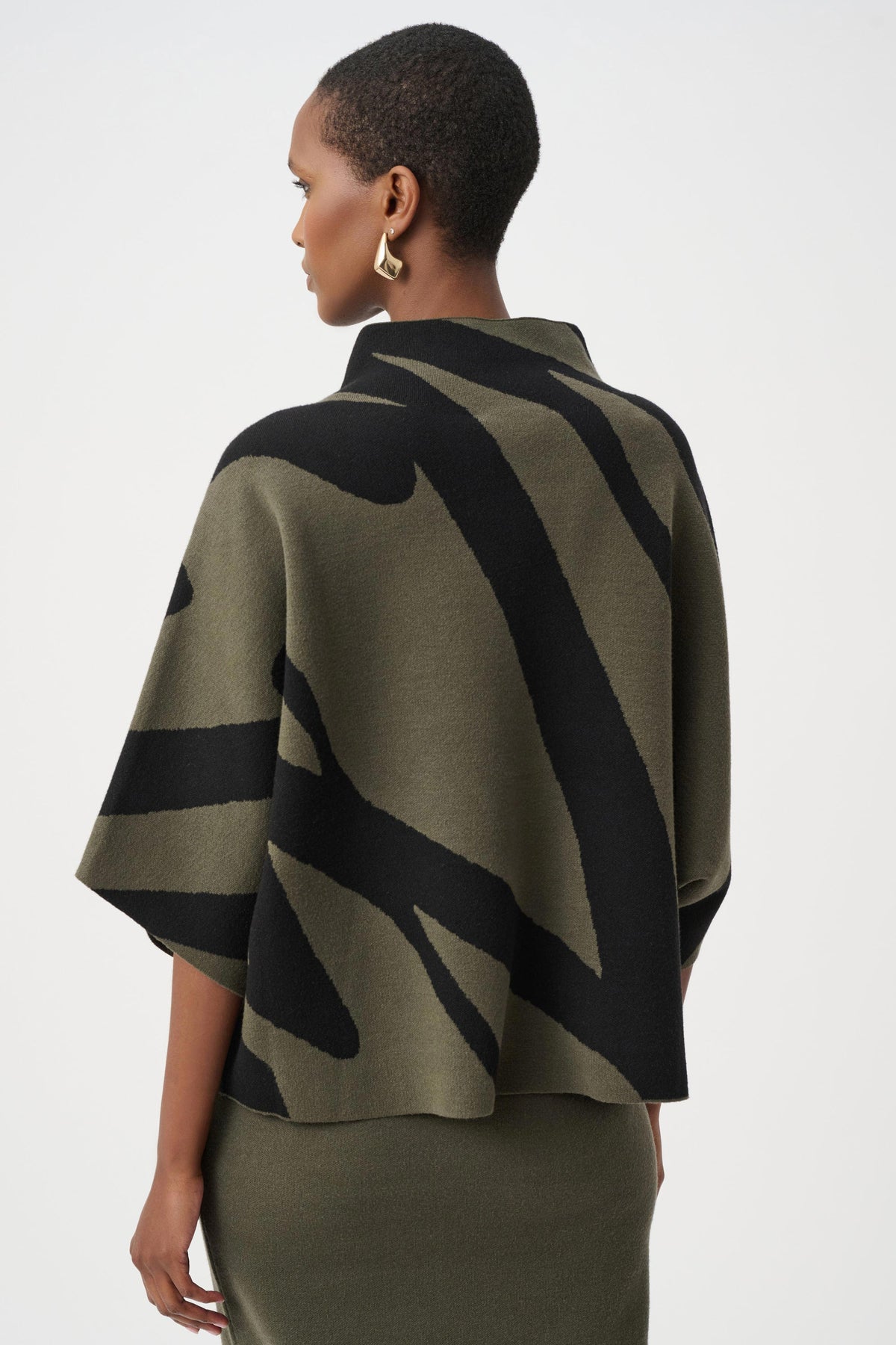 Joseph Ribkoff Classic Abstract Funnel Top - Style 263936