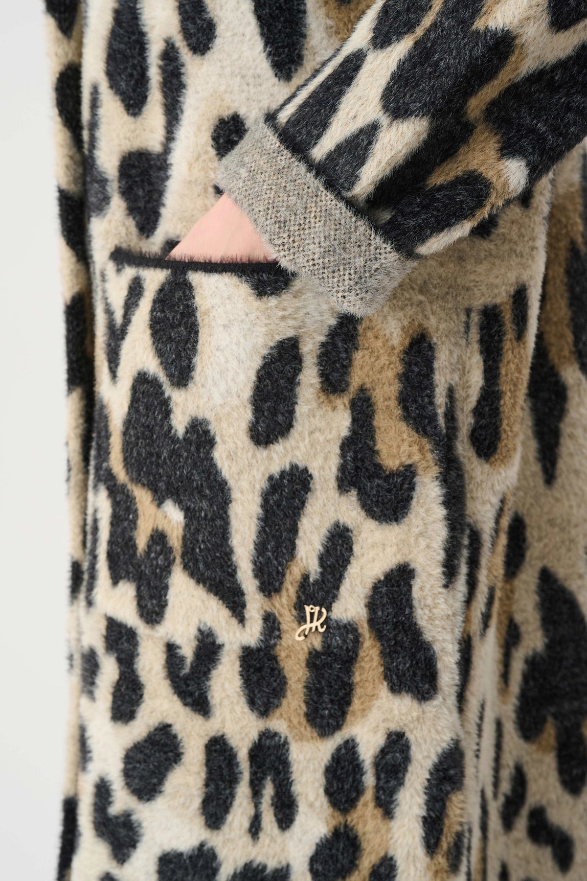 Joseph Ribkoff Feather Yarn Leopard Coat - Style 263956