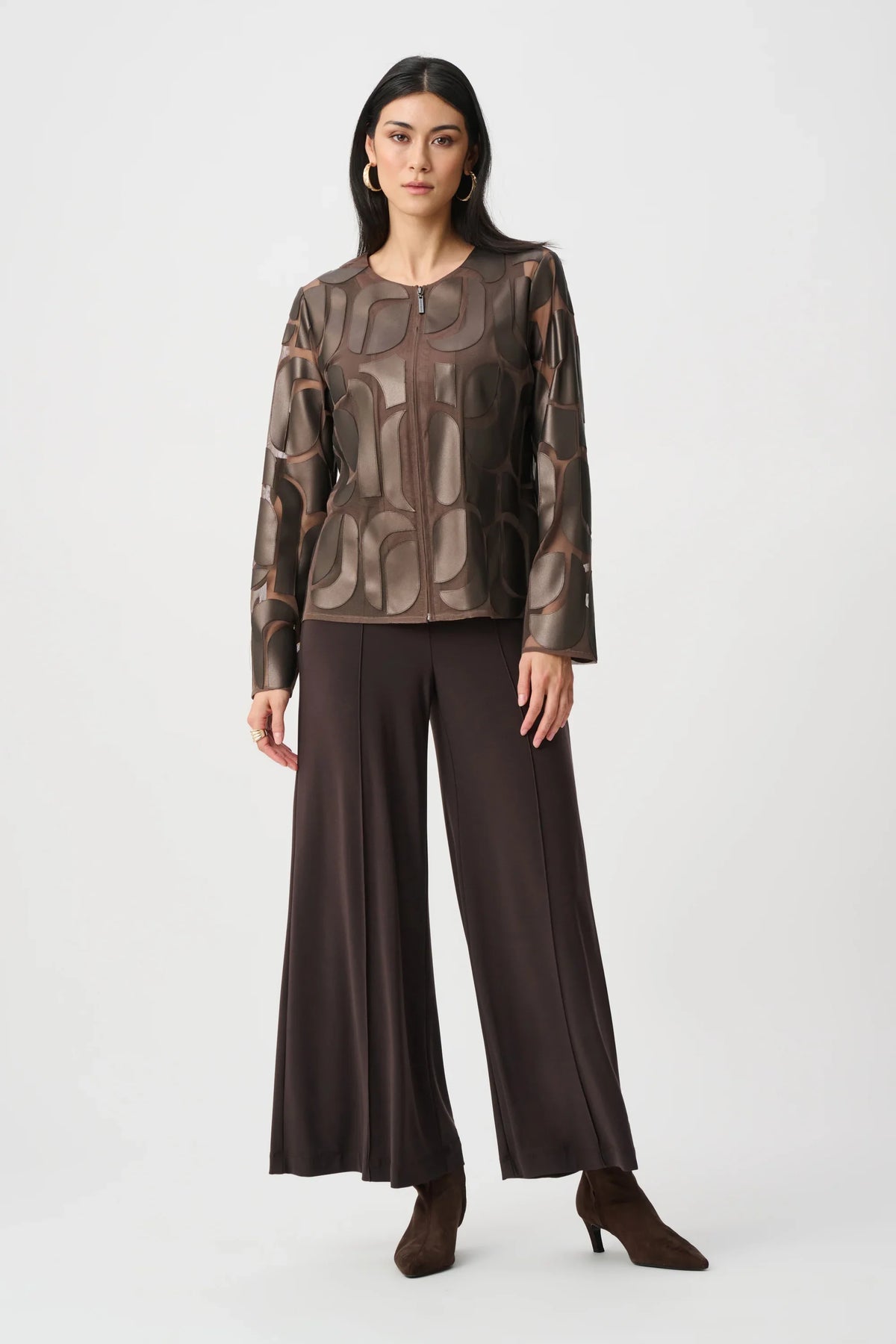 Joseph Ribkoff Mesh Embroidered Jacket - Style 263964An