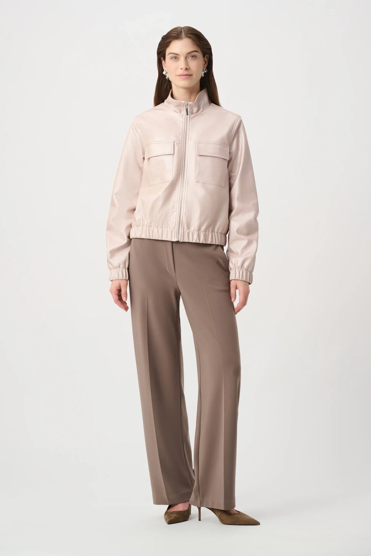 Joseph Ribkoff Metallic Bomber Jacket - Style 264907