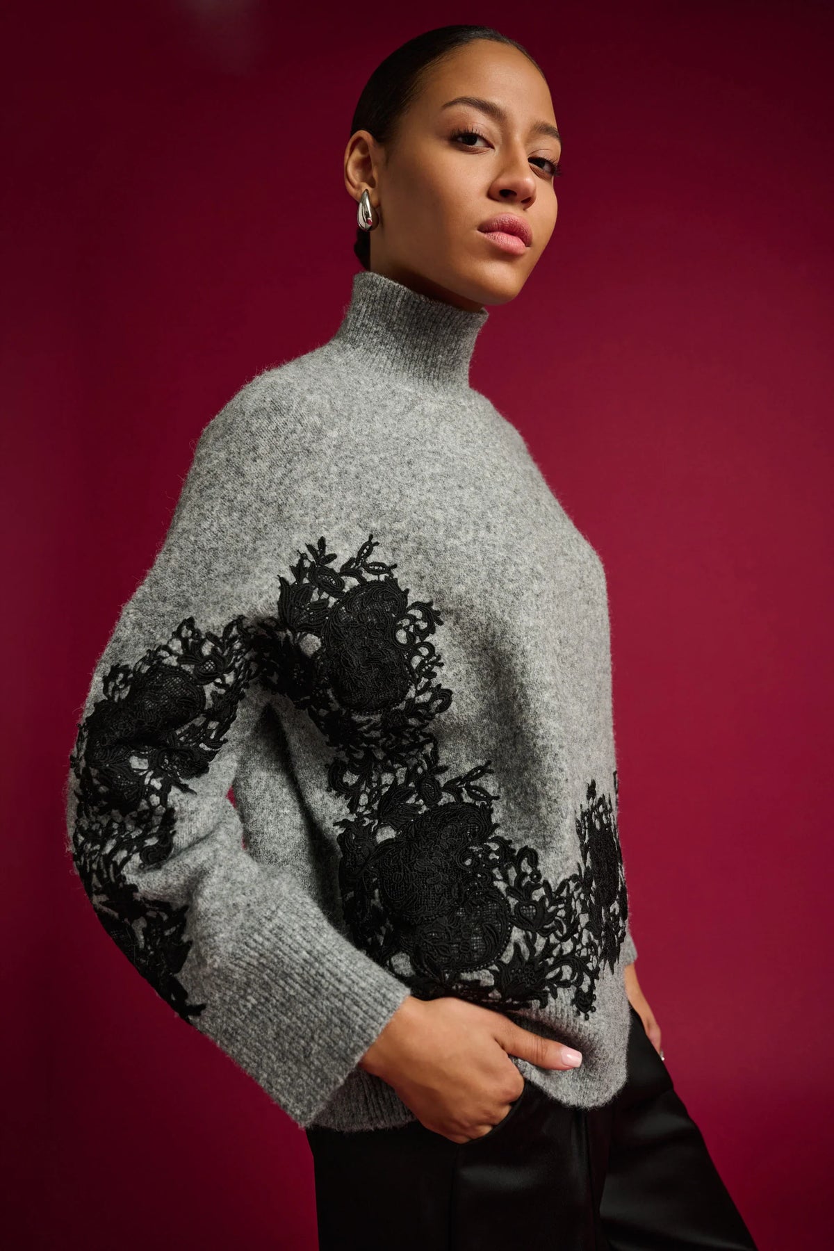 Joseph Ribkoff Classic Mock Neck Sweater - Style 264935