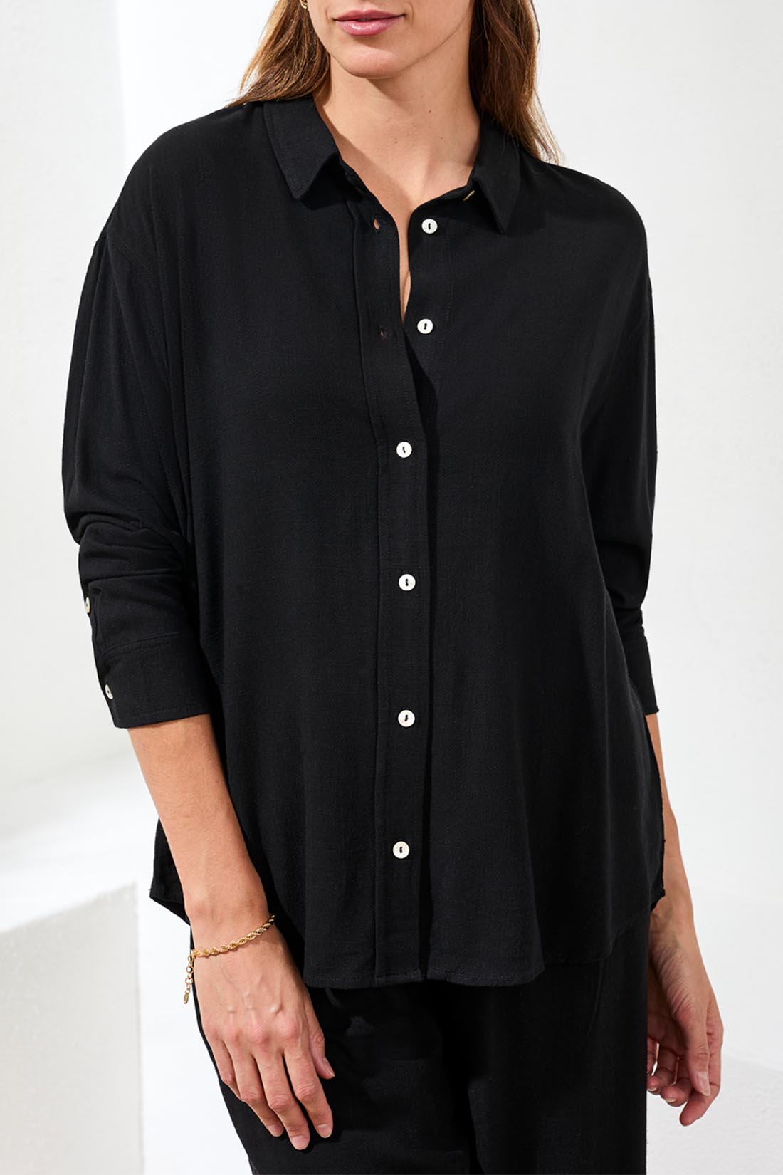 Tribal Long-Sleeve Button-Front Shirt - Style 30780-8338