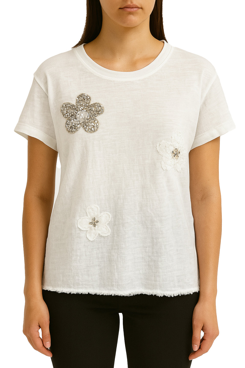 Eternelle Floral Short-Sleeve Top - Style 4-SS26172-9