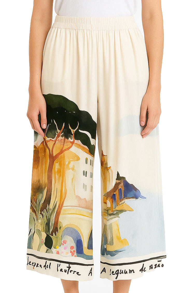 Eternelle Wide-Leg Beige Pant - Style 5-SS2642-4