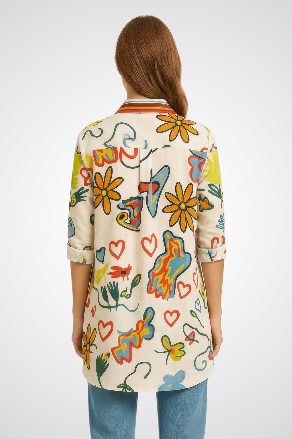 Eternelle Button-Front Multicolor Blouse - Style 5-SS26234-9