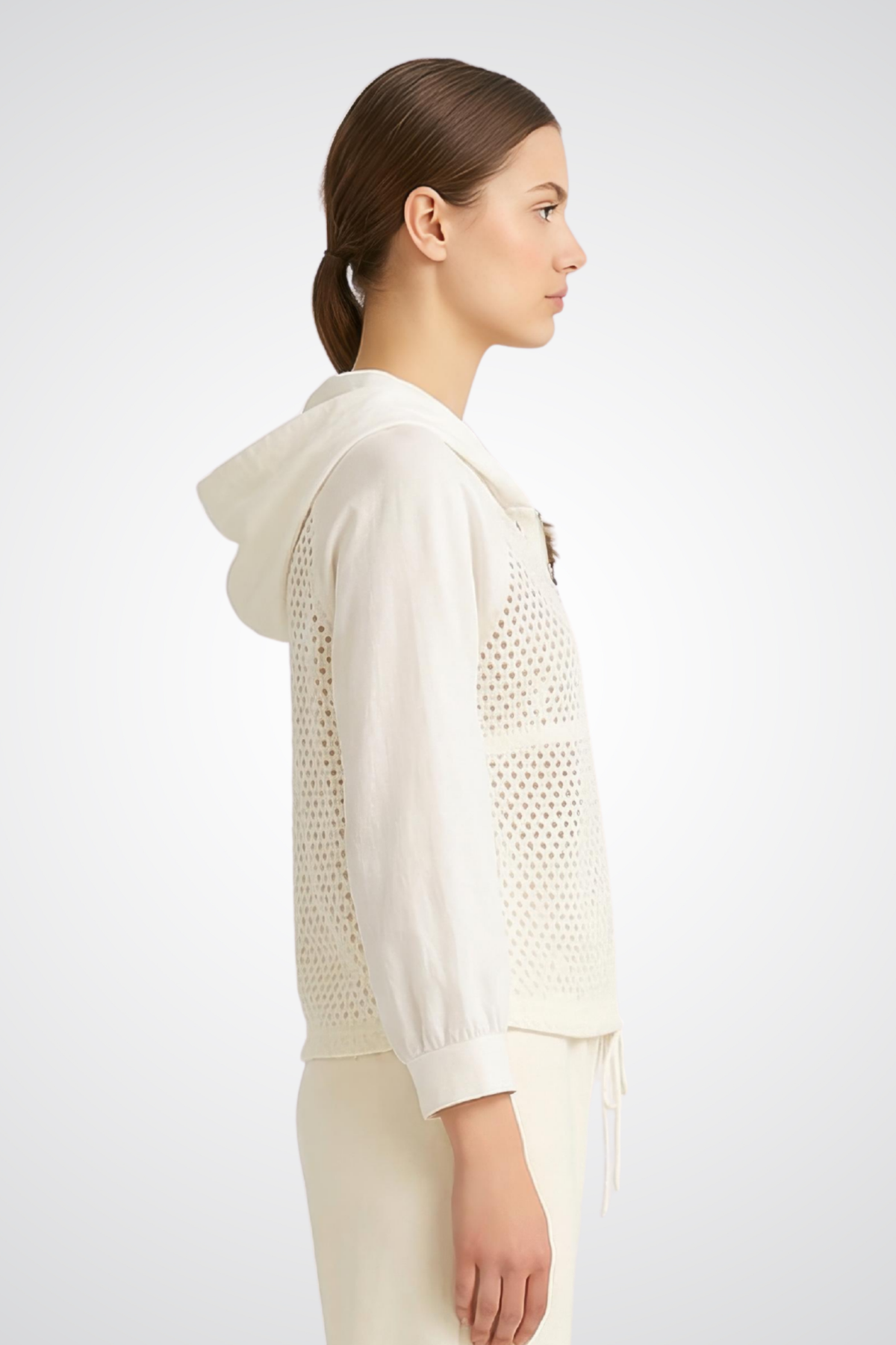 Eternelle Hooded Zip-Front Top - Style 5-SS26169-4