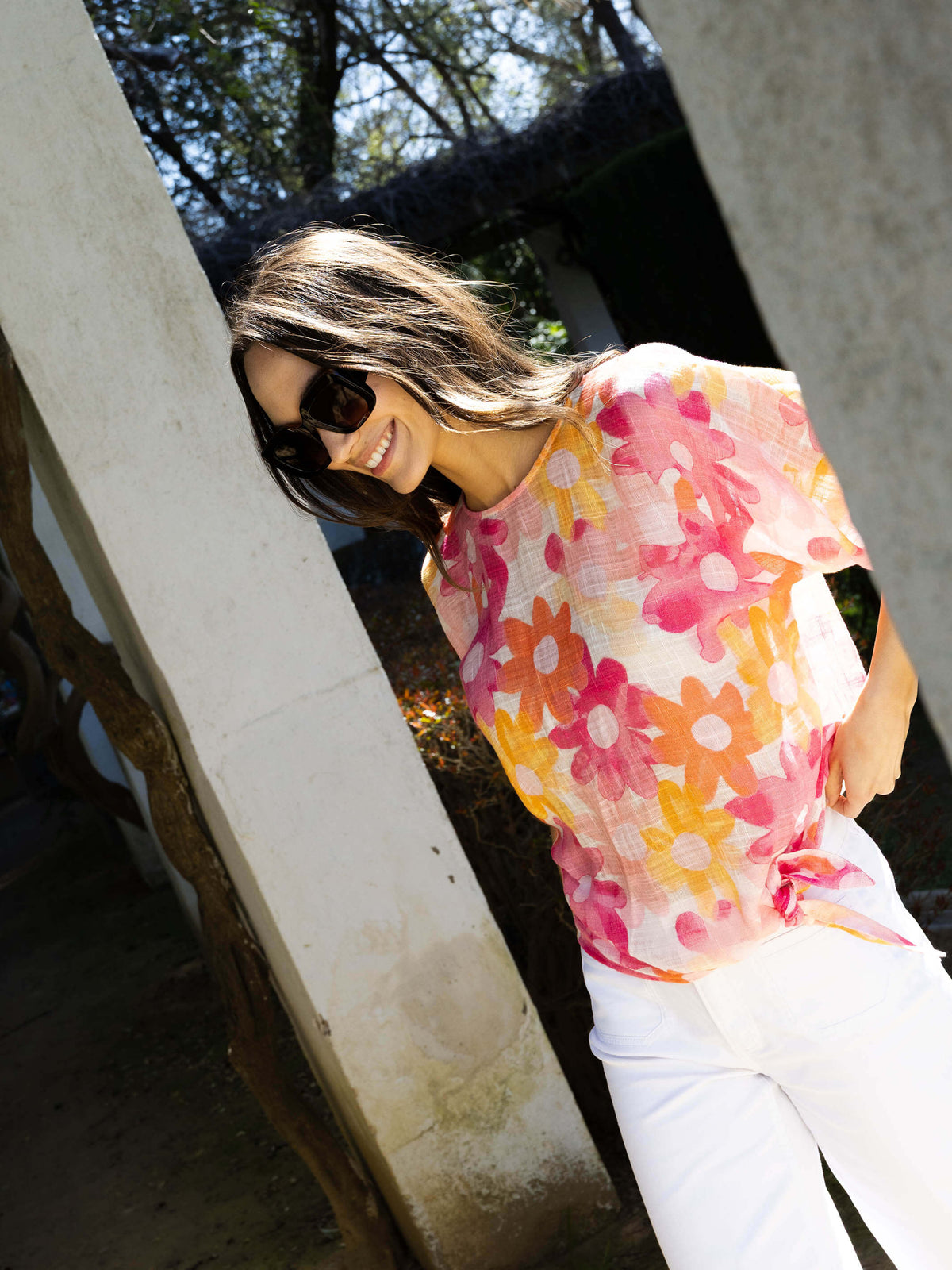 Charlie B Printed Gauze Dolman Blouse - Style C4403DD-274C