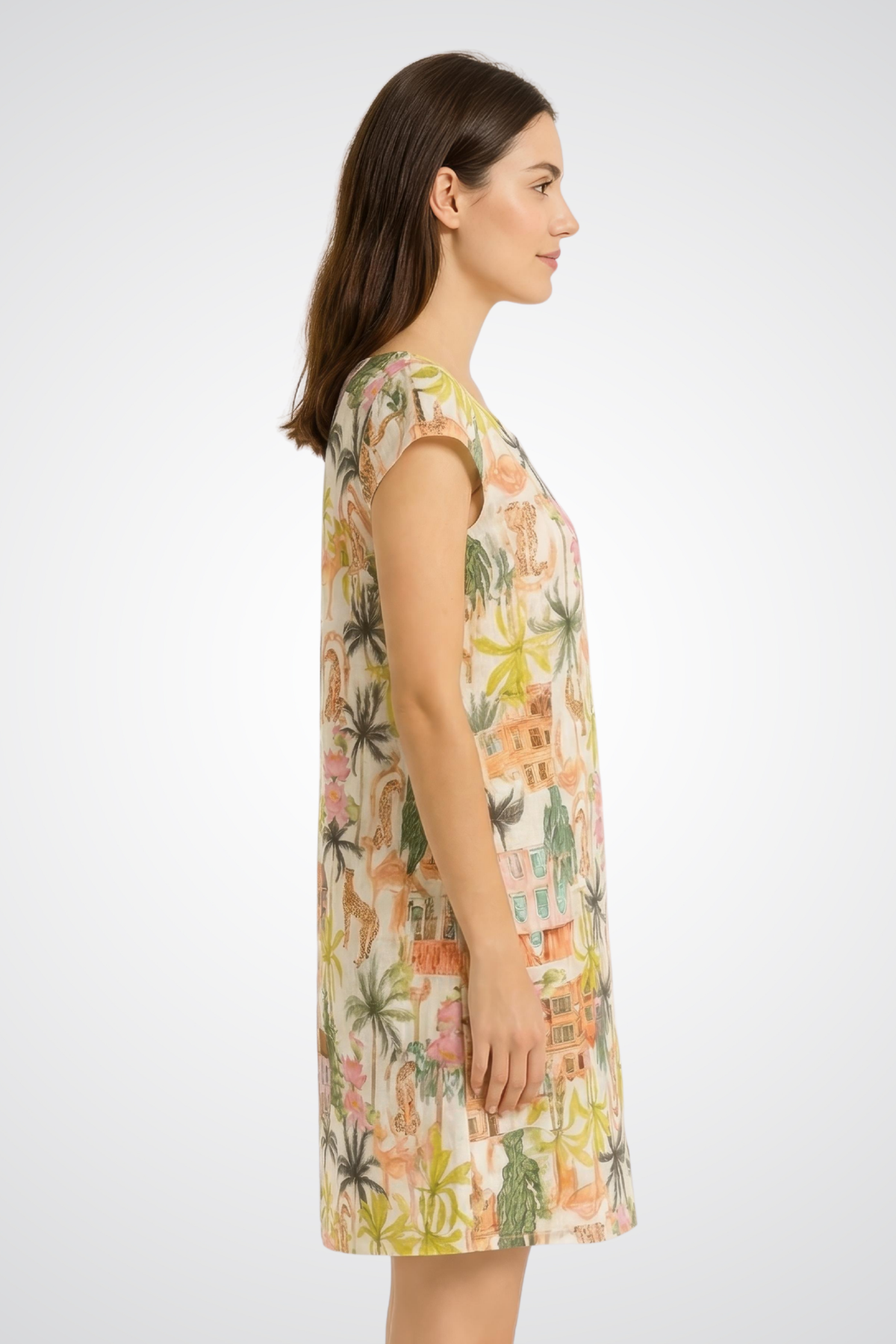 Eternelle Tropical Short-Sleeve Dress - Style 5-SS26208-9