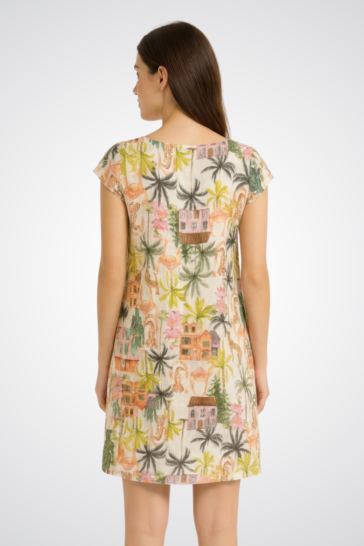Eternelle Tropical Short-Sleeve Dress - Style 5-SS26208-9