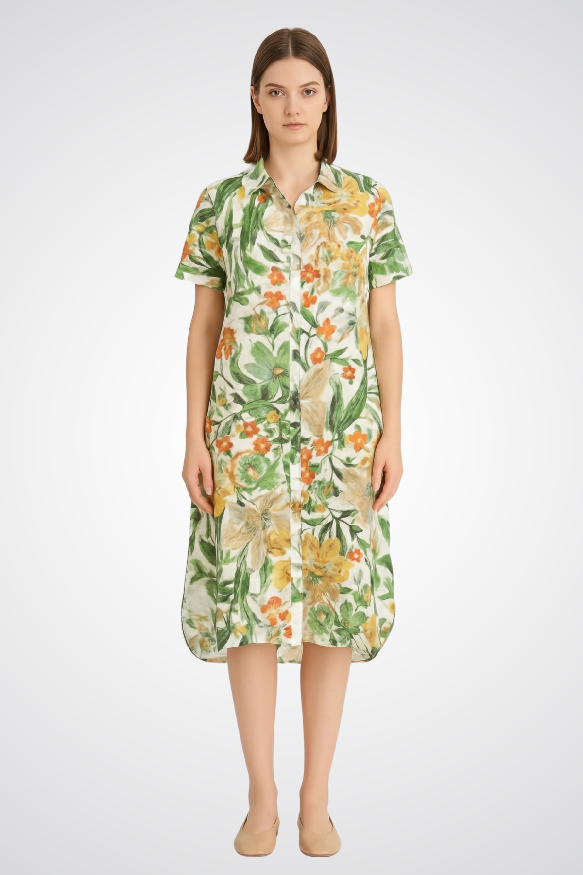 Eternelle Tropical Short-Sleeve Dress - Style 8-SS26117-9