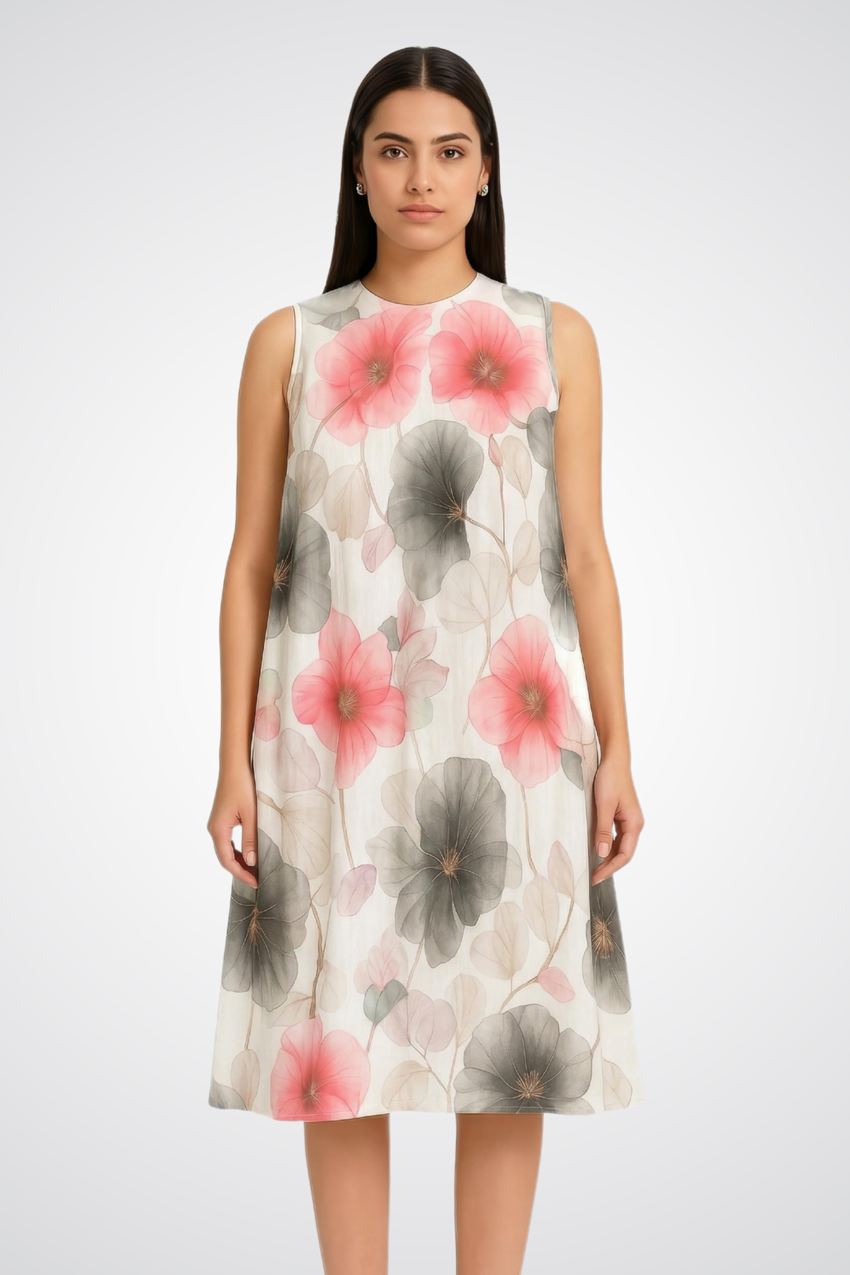 Eternelle Sleeveless Floral Print Dress - Style 5-SS2682-9