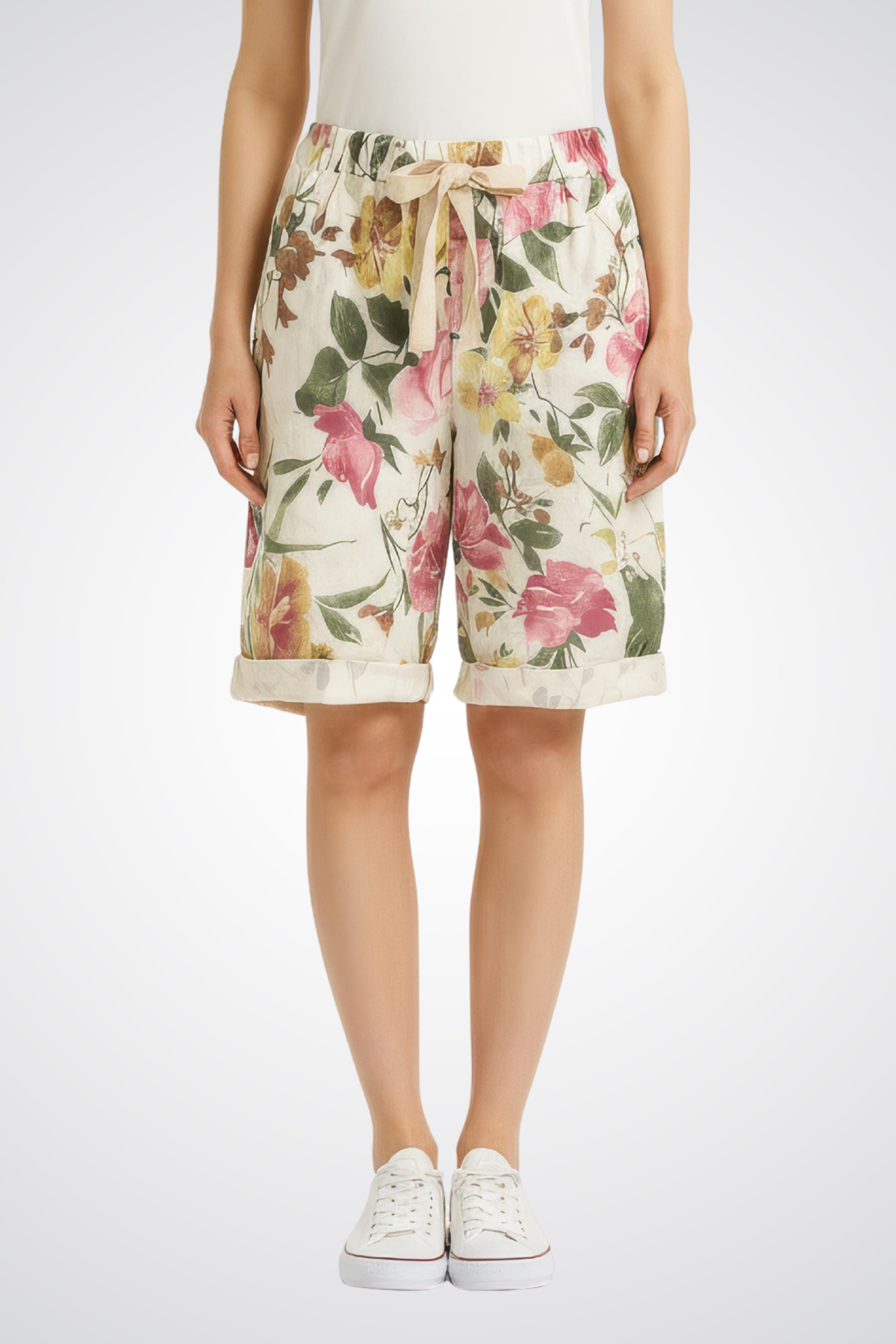 Eternelle Floral Drawstring Pants - Style 3-SS26243-9