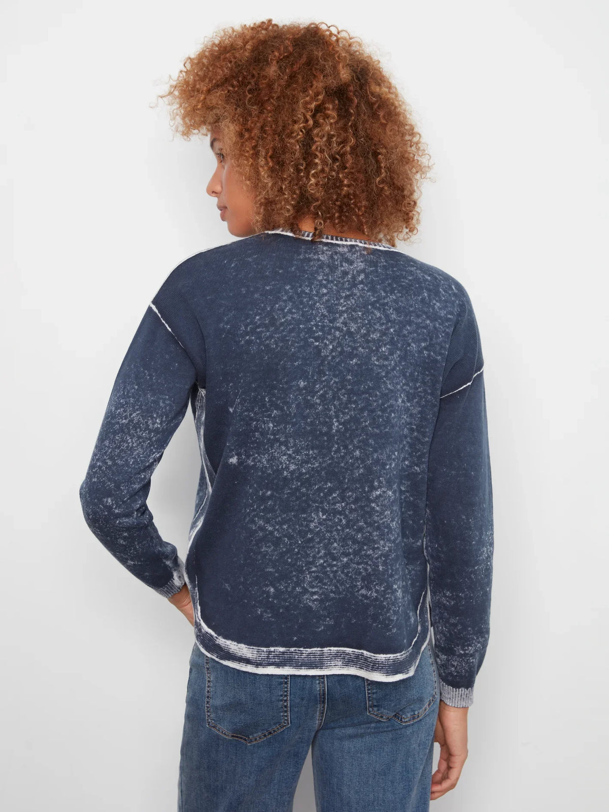 Charlie B Long Sleeve Printed on Reverse Sweater - Style C2010-261B