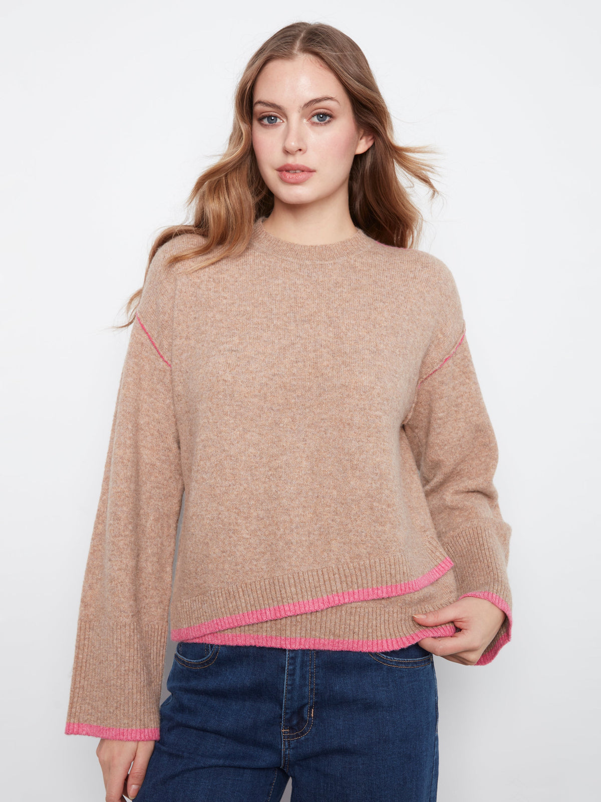 Charlie B V-Neck Sweater - Style C2123-690C