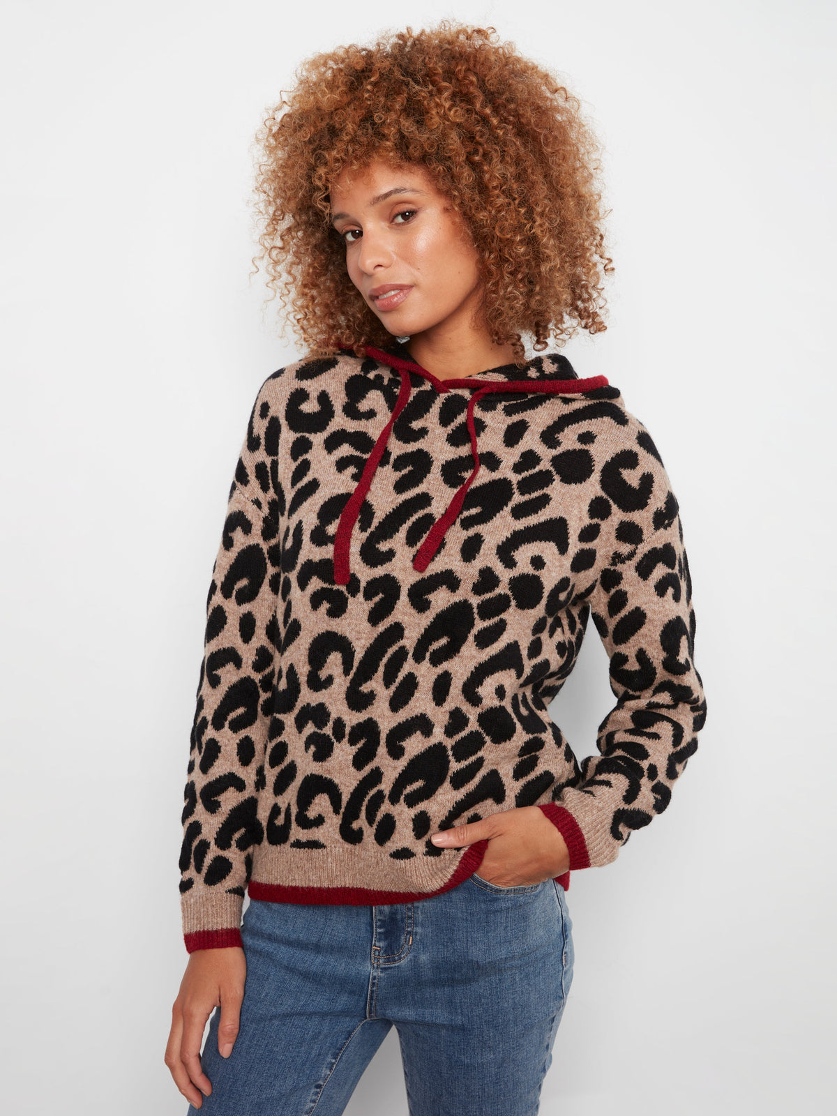 Charlie B Printed Hoodie Sweater - Style C2436J-690C