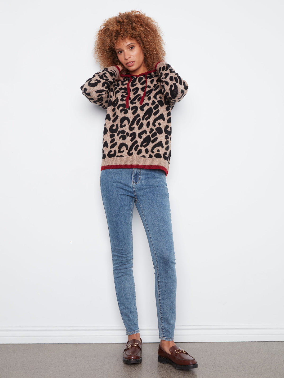 Charlie B Printed Hoodie Sweater - Style C2436J-690C