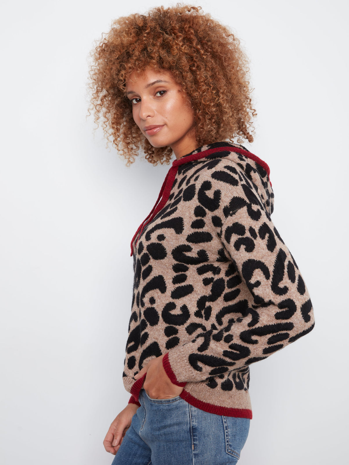 Charlie B Printed Hoodie Sweater - Style C2436J-690C