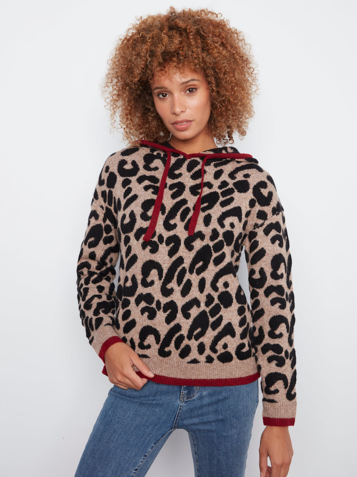 Charlie B Printed Hoodie Sweater - Style C2436J-690C