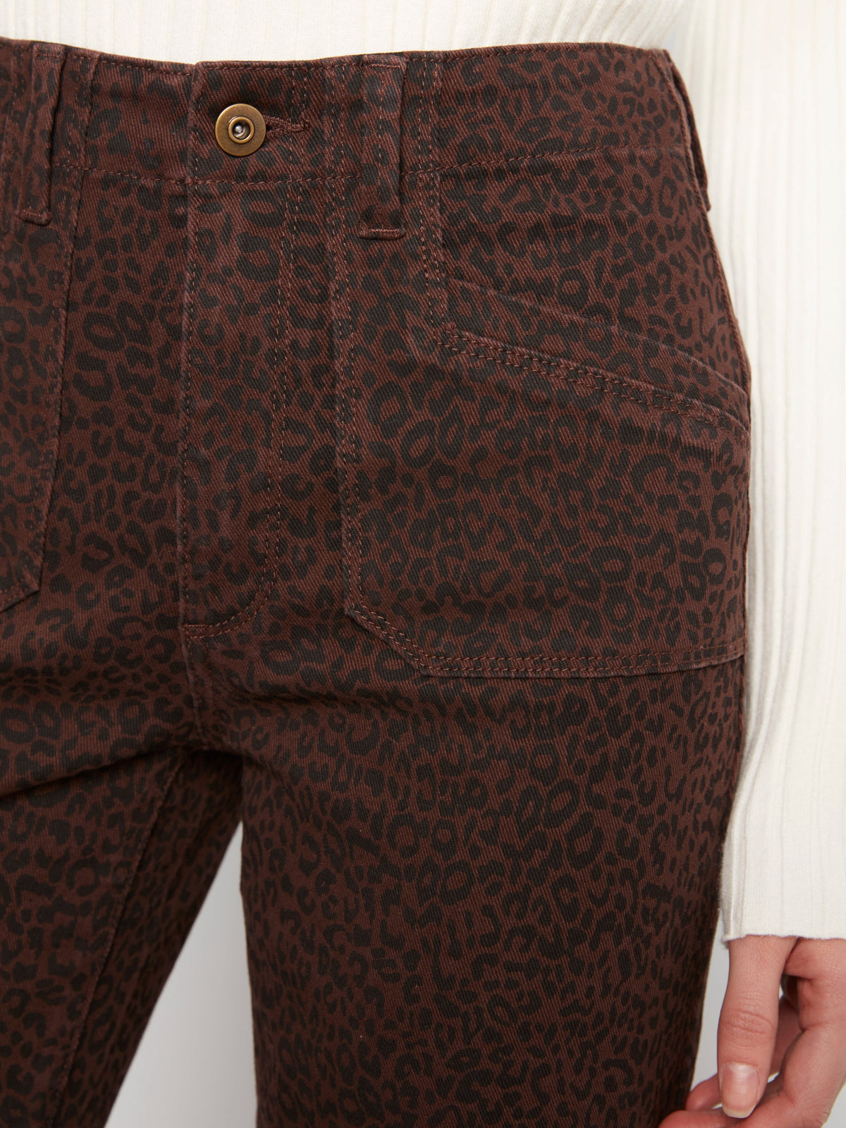 Charlie B Prntd Crop Wide-Leg Twill Pant - Style C5660RP-671C