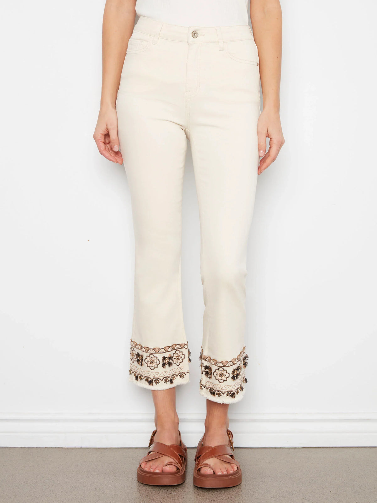 Charlie B Cropped Flared Pants - Style C5739-677B