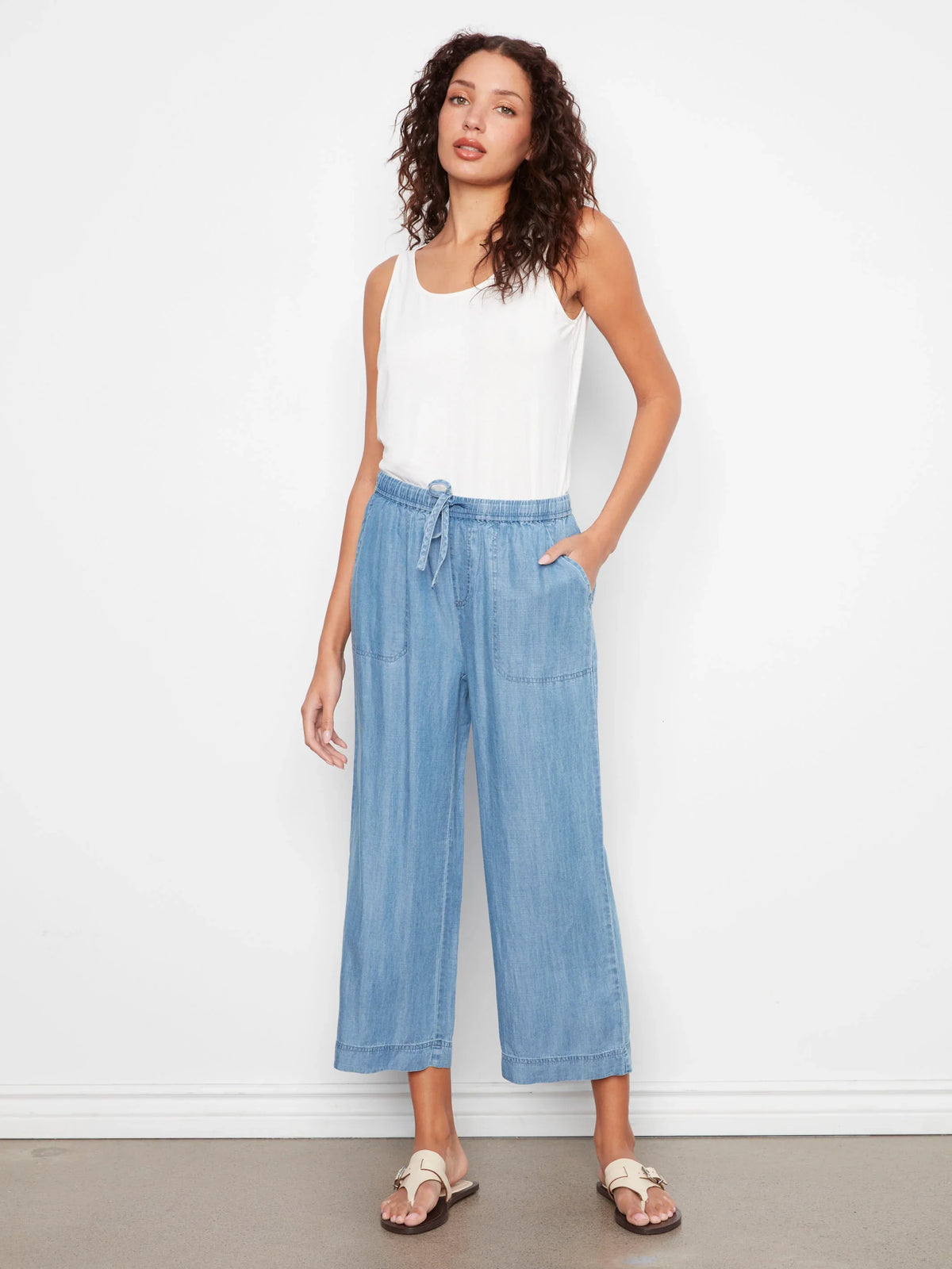 Charlie B Tencel Wide Leg Jogger Pants - Style C5768-578C