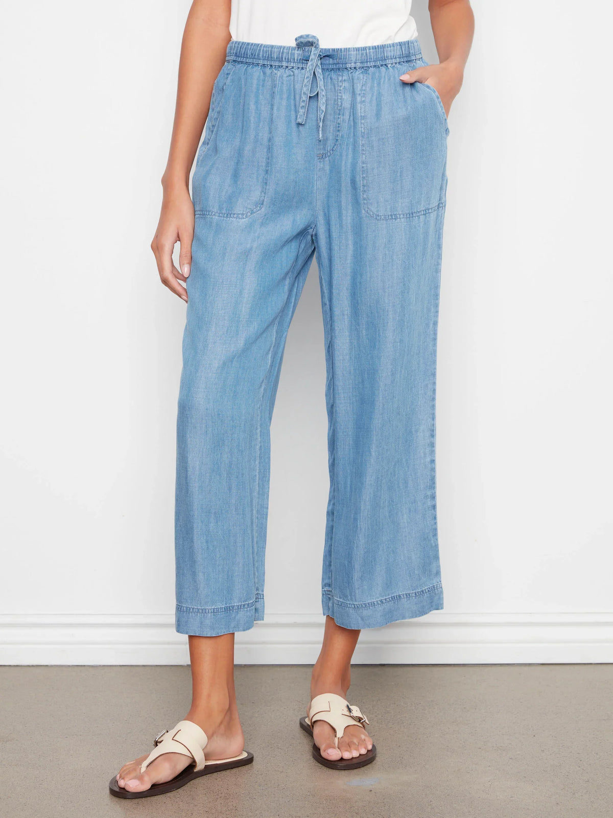 Charlie B Tencel Wide Leg Jogger Pants - Style C5768-578C