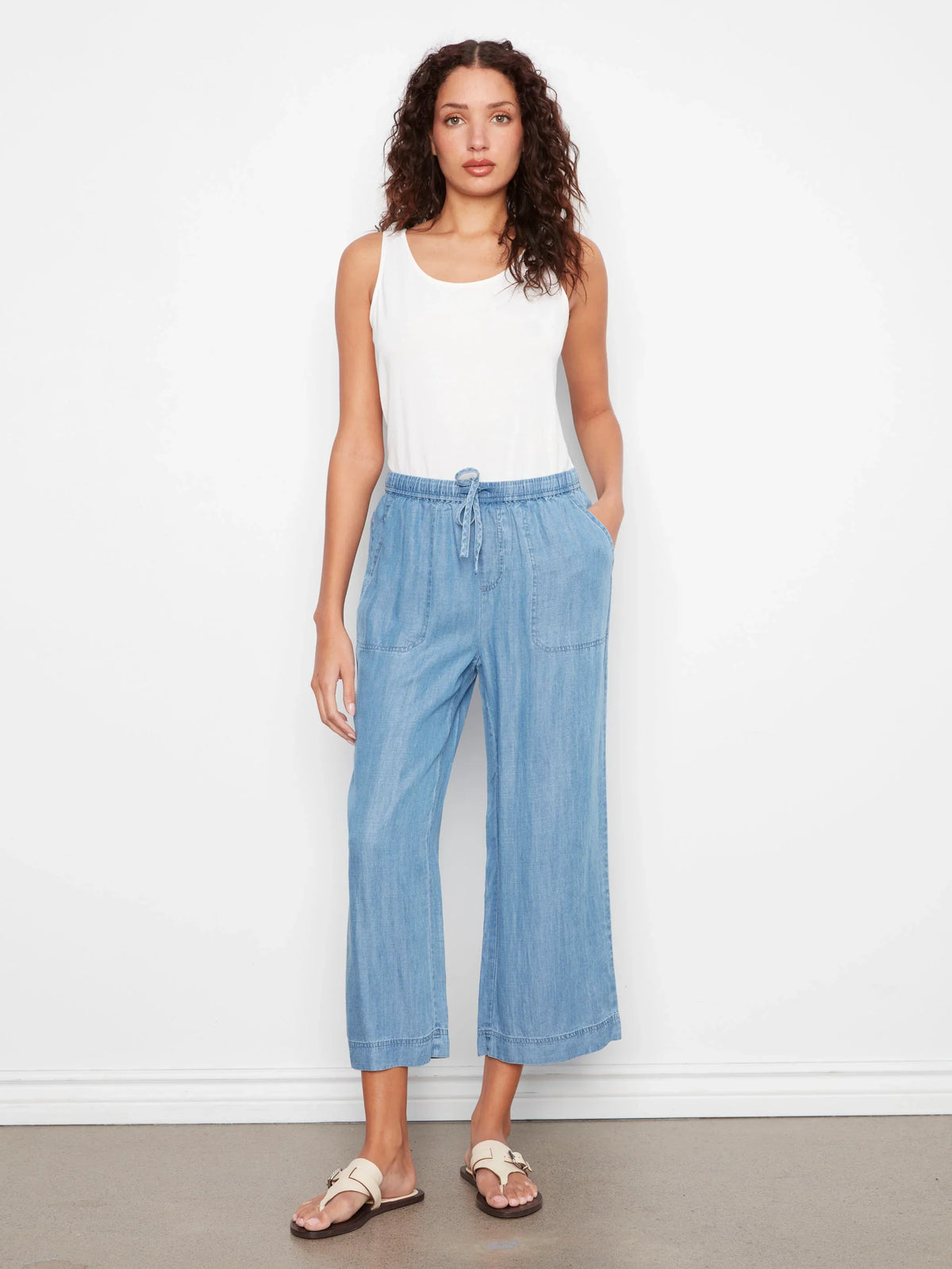 Charlie B Tencel Wide Leg Jogger Pants - Style C5768-578C