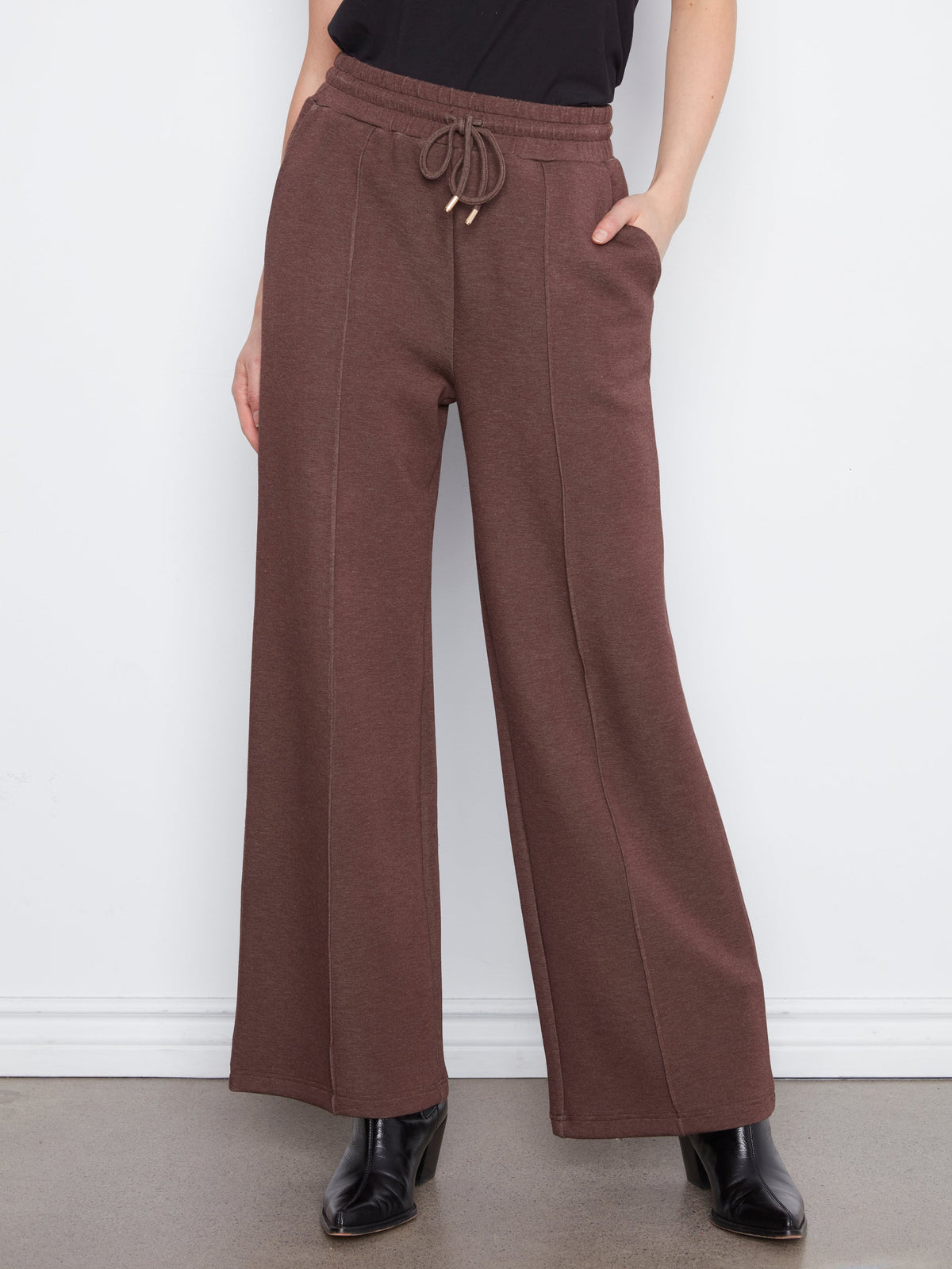 Charlie B Soft Scuba Wide Leg Jogger Pants - Style C5818-825C