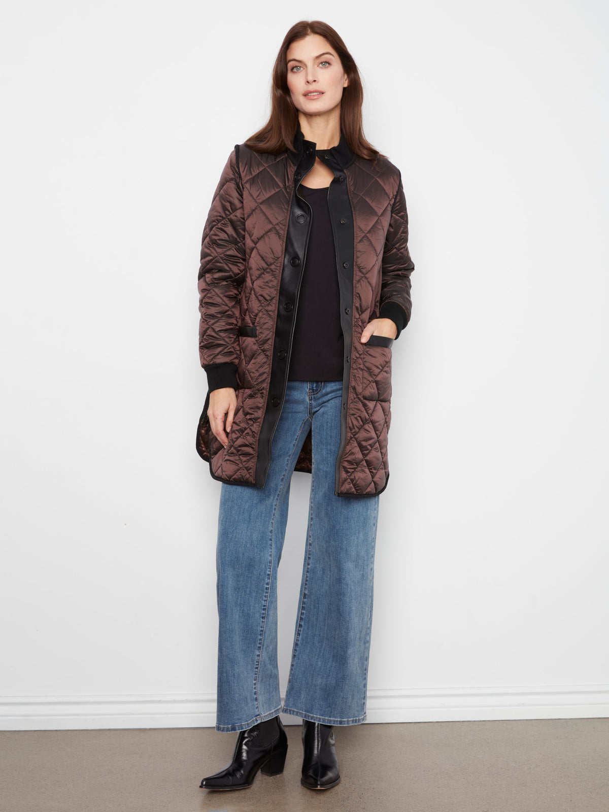 Charlie B Reversible Solid Puffer Jacket - Style Reversible