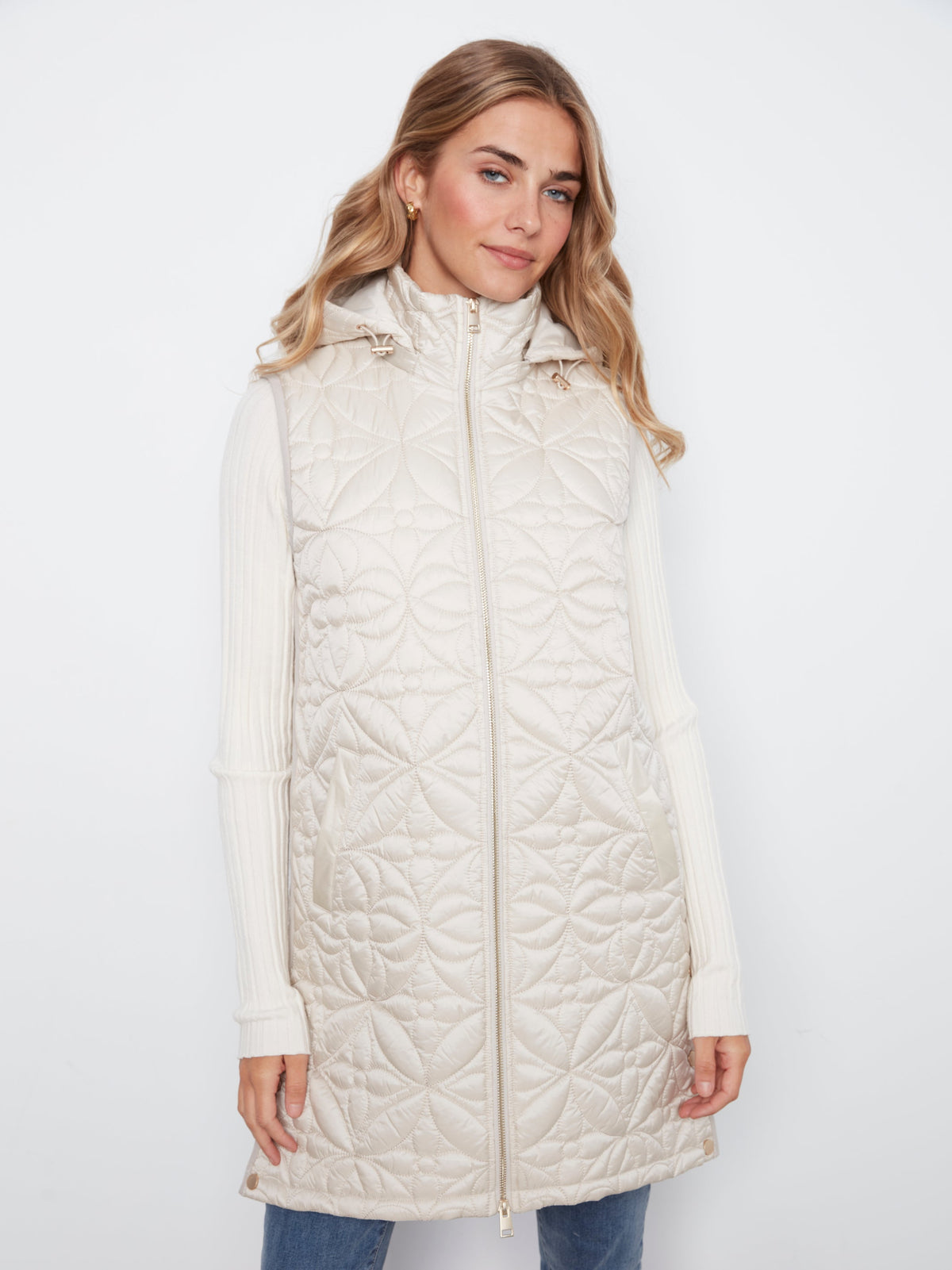 Charlie B Long Puffer Vest - Style C6426-135B