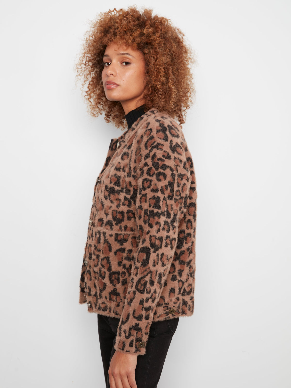 Charlie B Soft Jacquard Knit Jacket - Style C6432P-731C