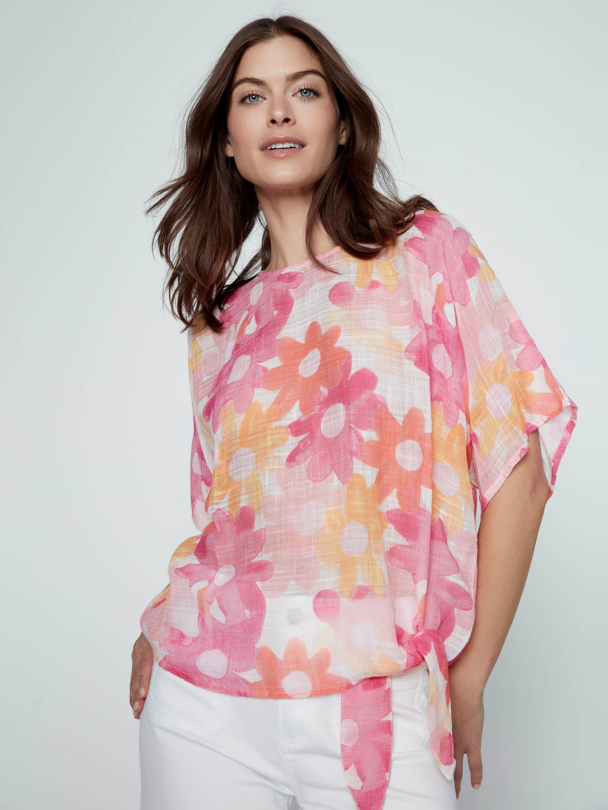 Charlie B Printed Gauze Dolman Blouse - Style C4403DD-274C