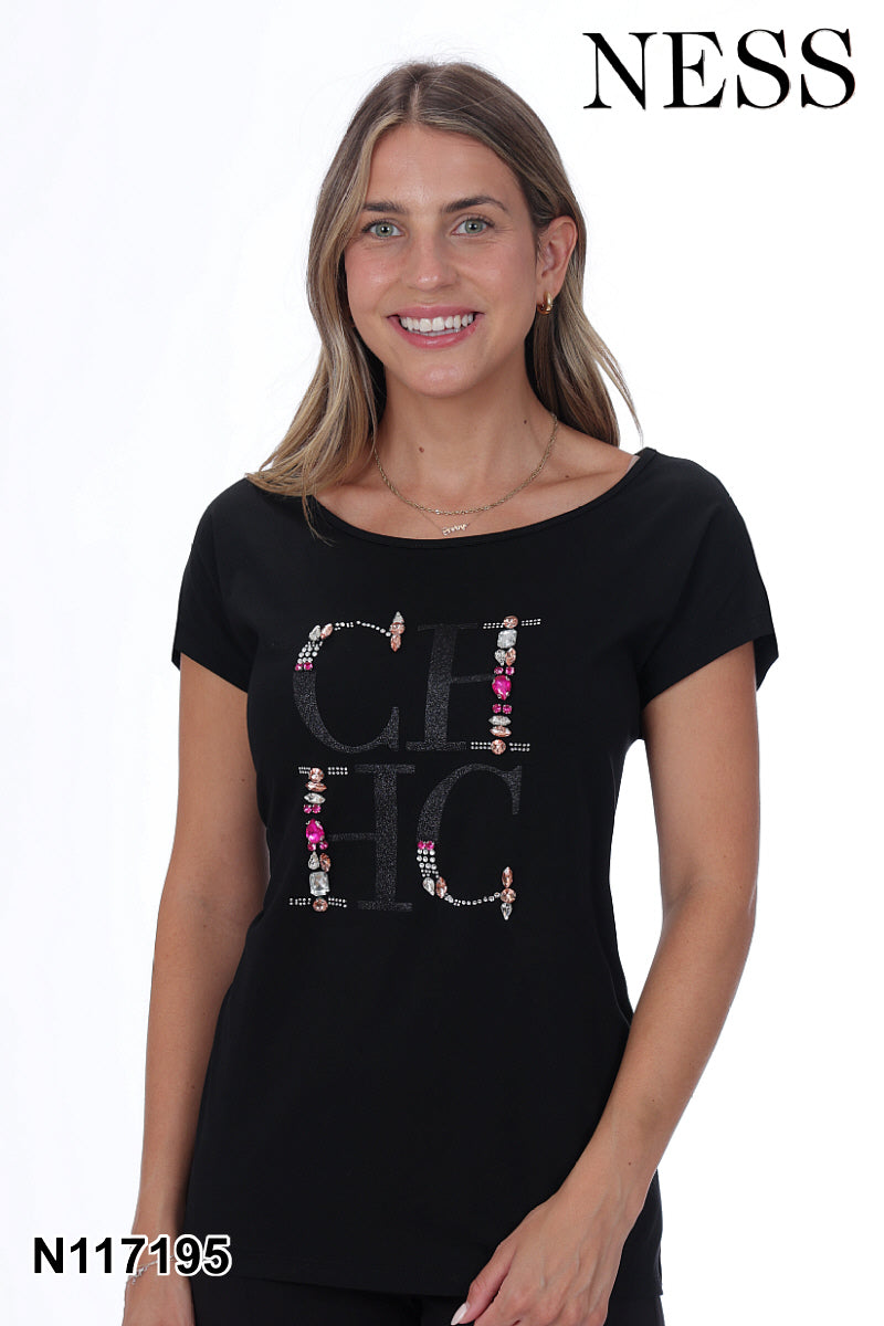 Ness Chic Short-Sleeve Top - Style N117195