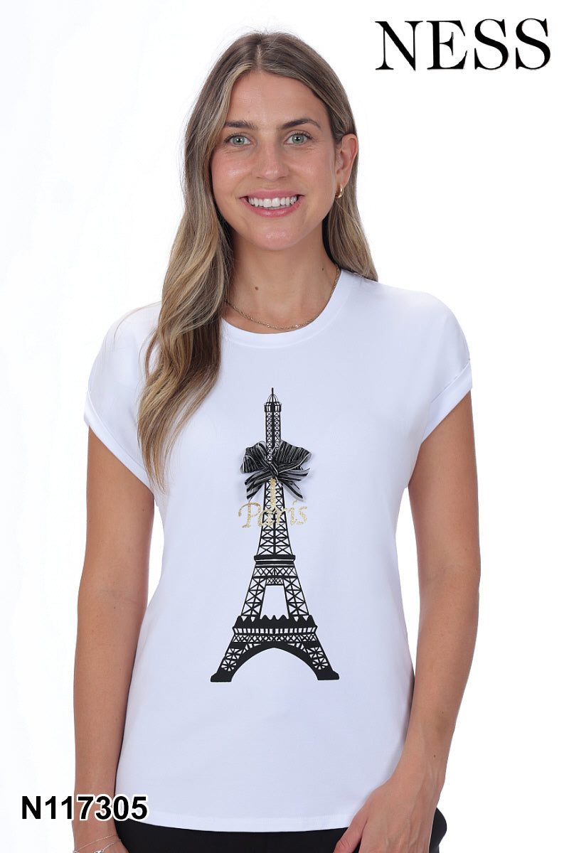Ness Eiffel Tower Relaxed Tee - Style N117305