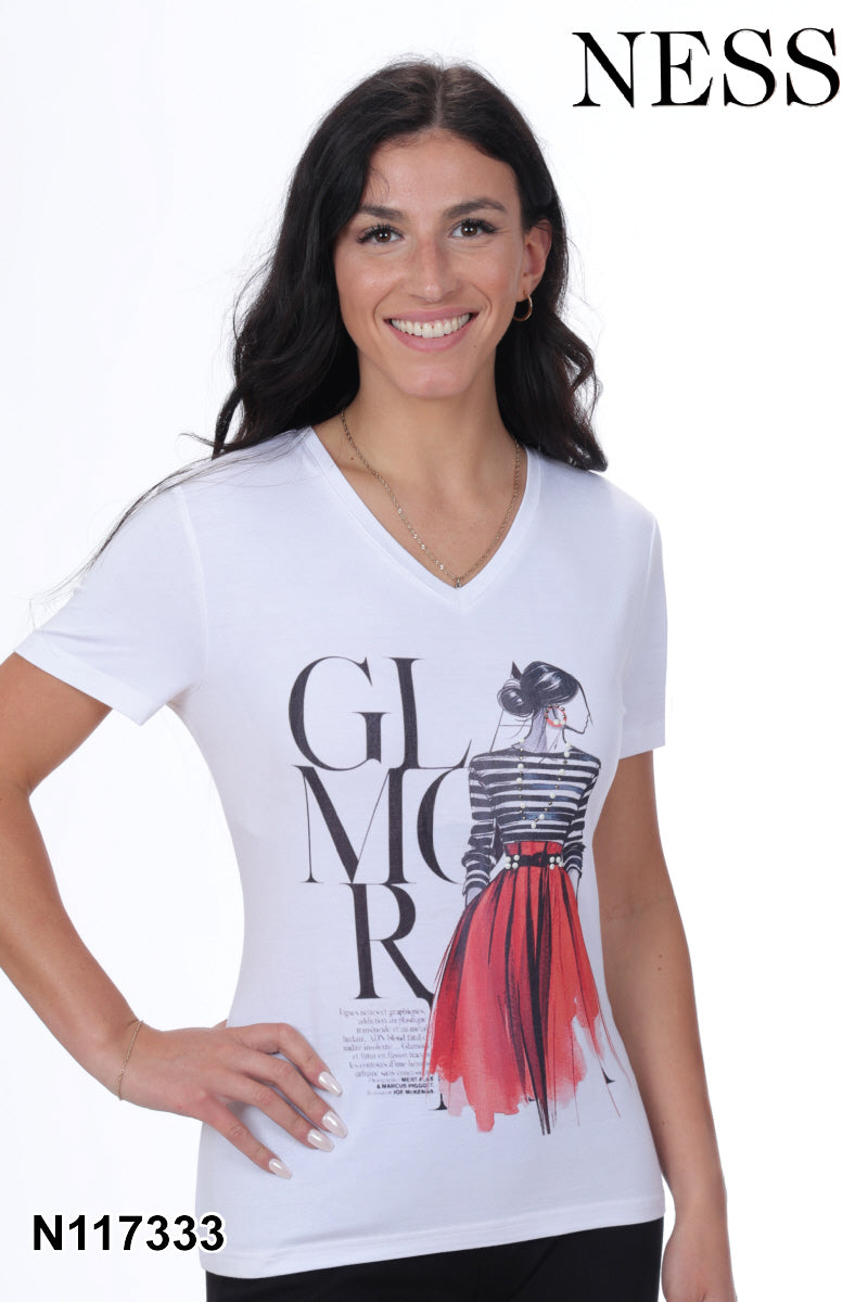 Ness Glamor Relaxed Tee - Style N117333