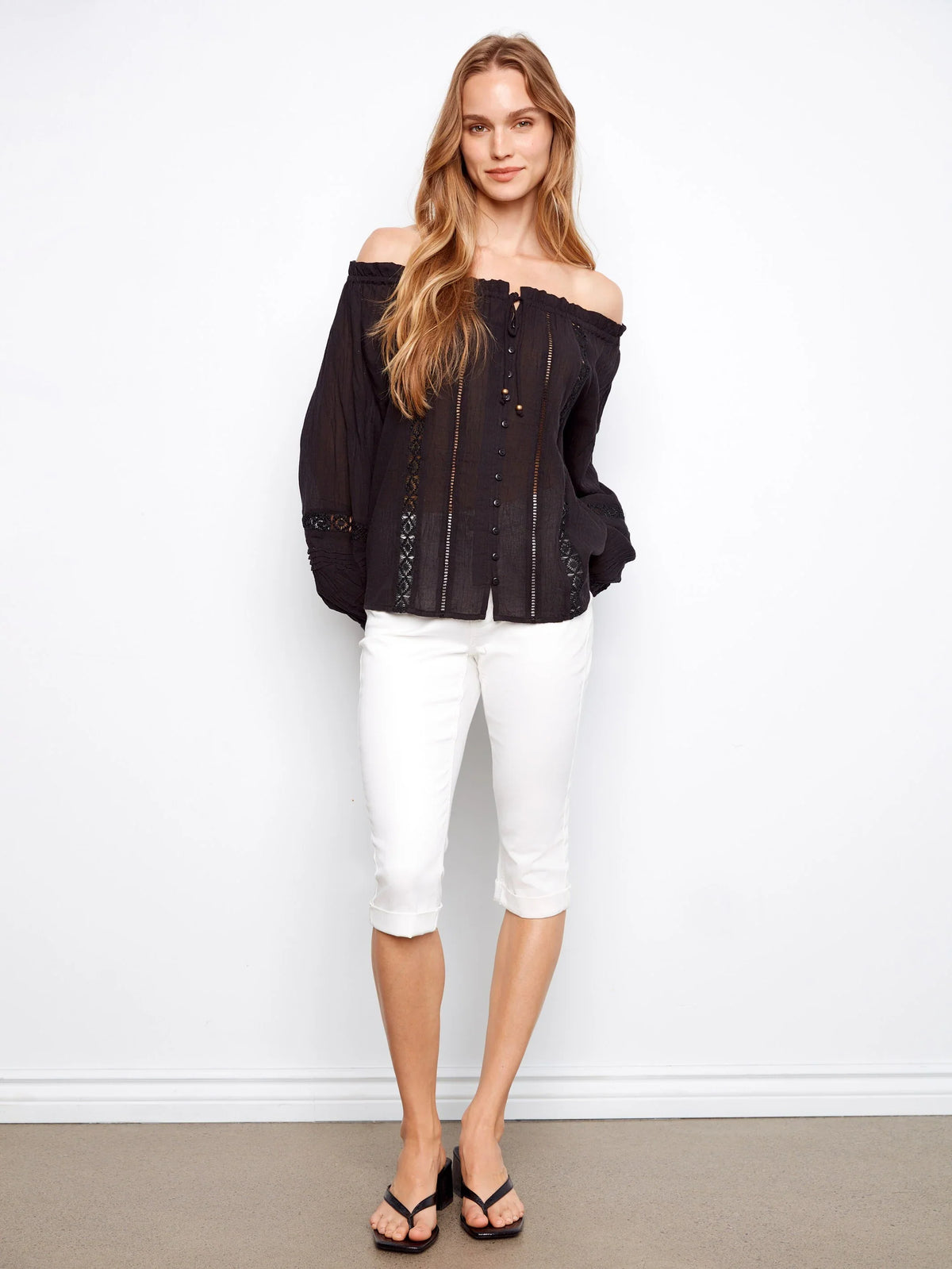 Charlie B Voile Cotton Blouse - Style C4642-472C