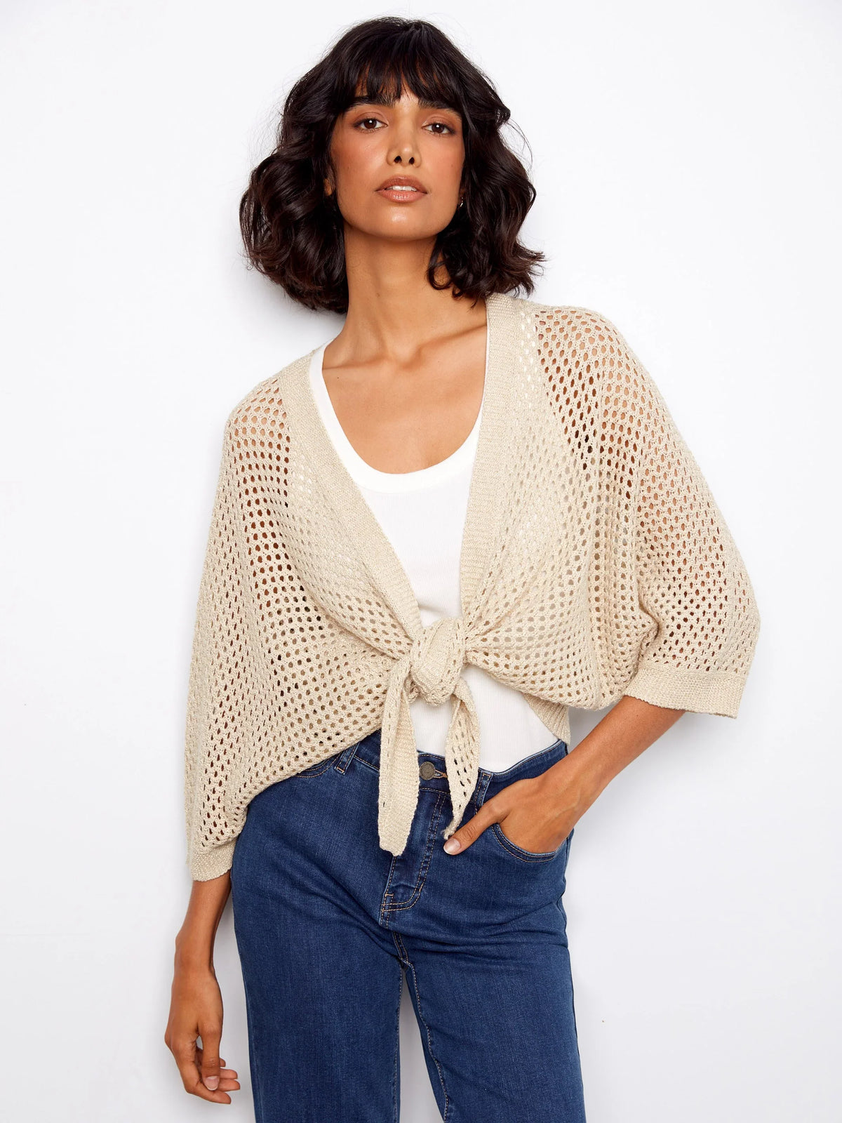 Charlie B Crochet Dolman Sweater - Style C2957-215C